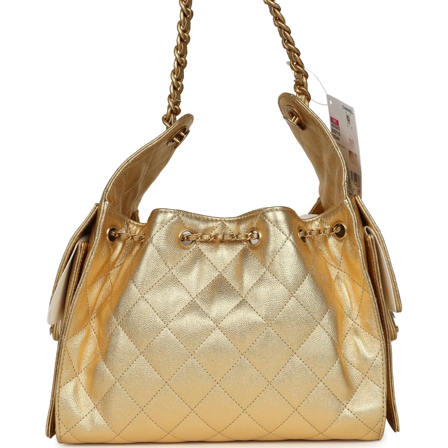 Chanel Small 25 Hobo Bag Metallic Gold Caviar — фото 5
