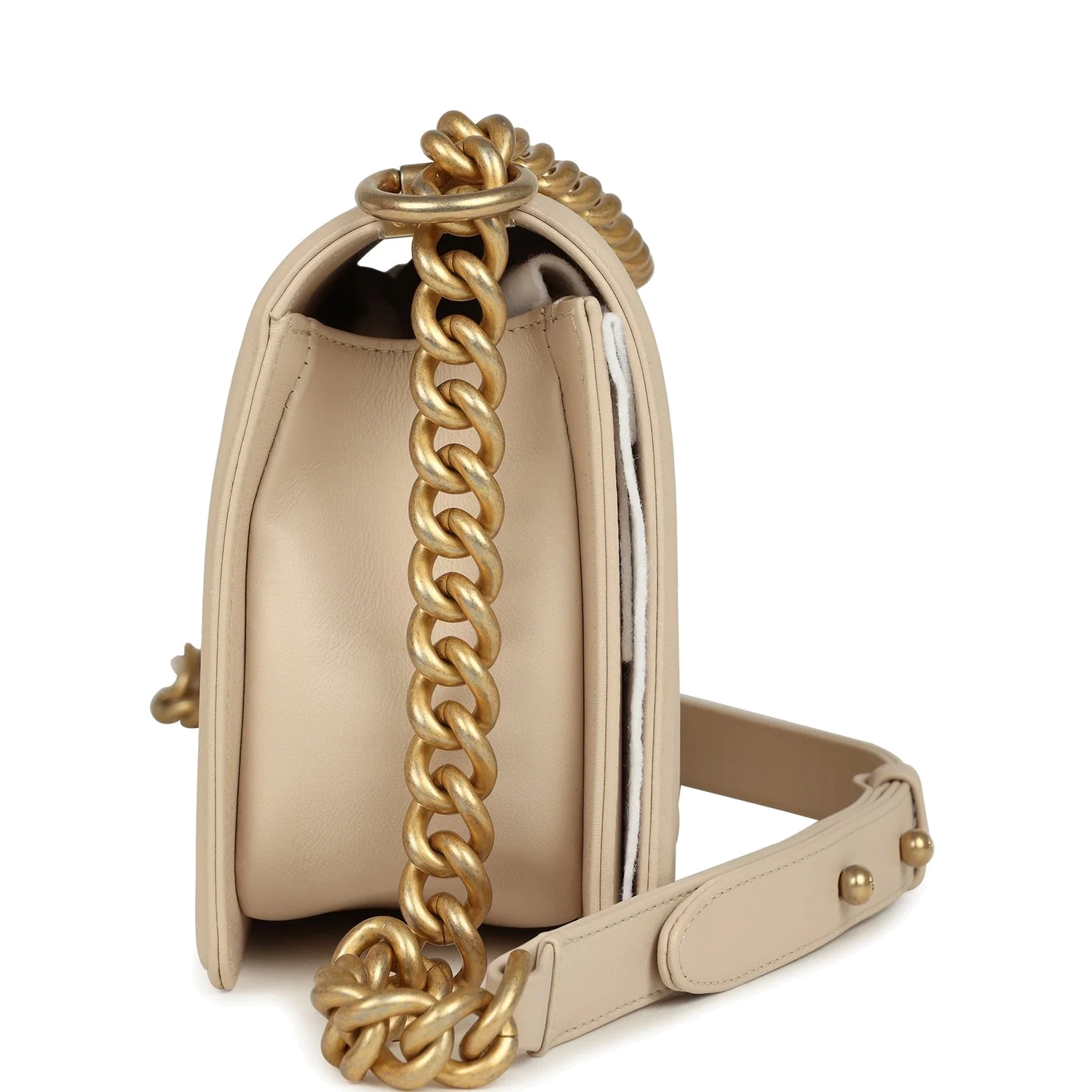 Chanel Medium Boy Bag Cream Lambskin — фото 4
