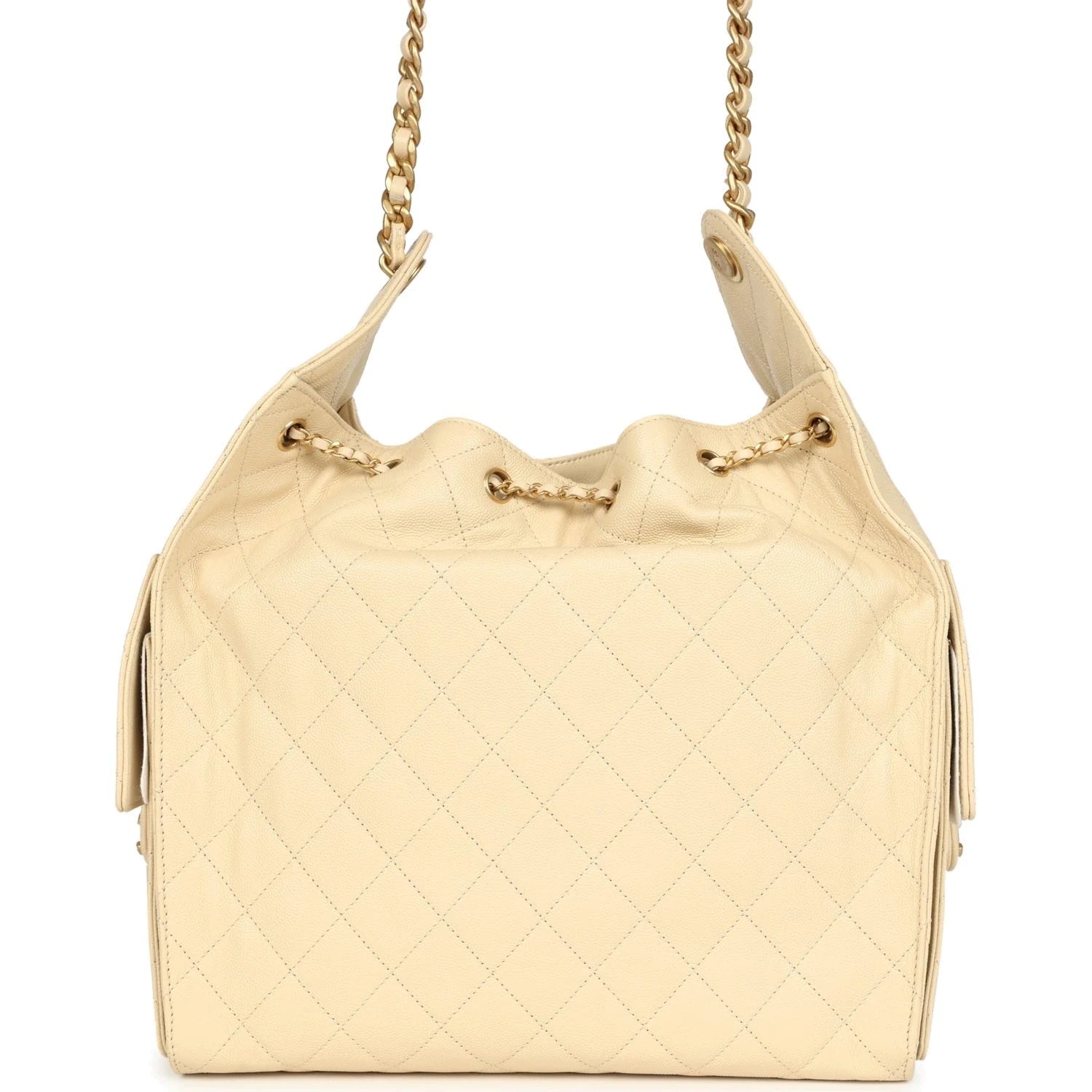 Chanel Medium 25 Hobo Bag Light Beige Caviar — фото 5