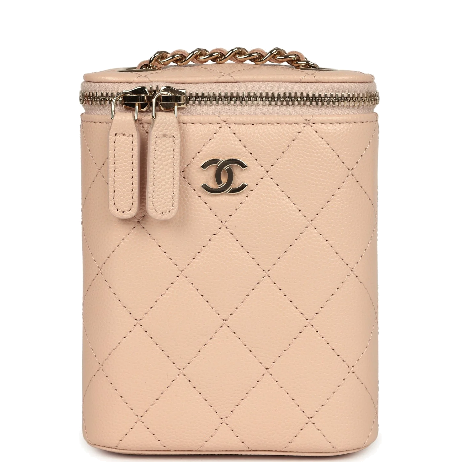 Chanel Mini Clutch Vanity Bag Beige Caviar — фото 2