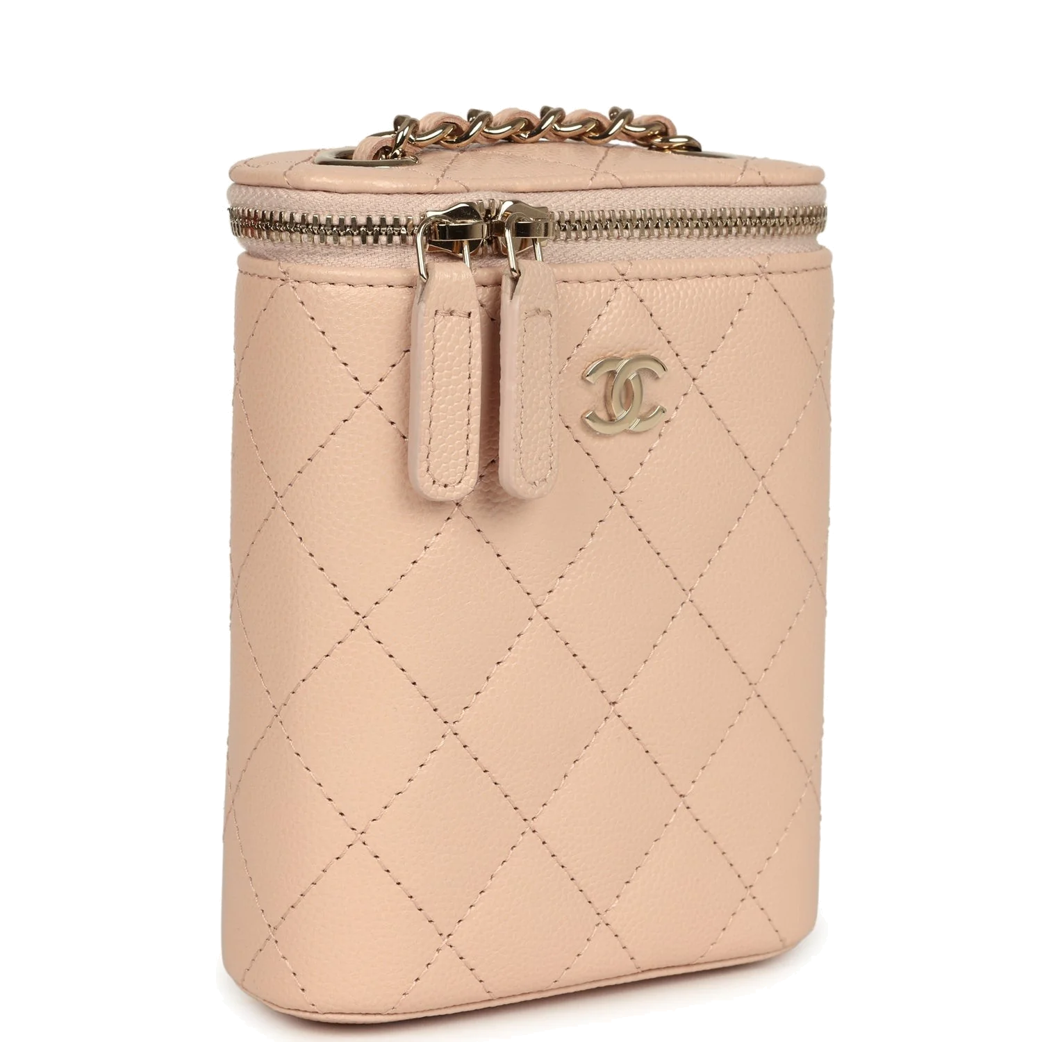 Chanel Mini Clutch Vanity Bag Beige Caviar — фото 3