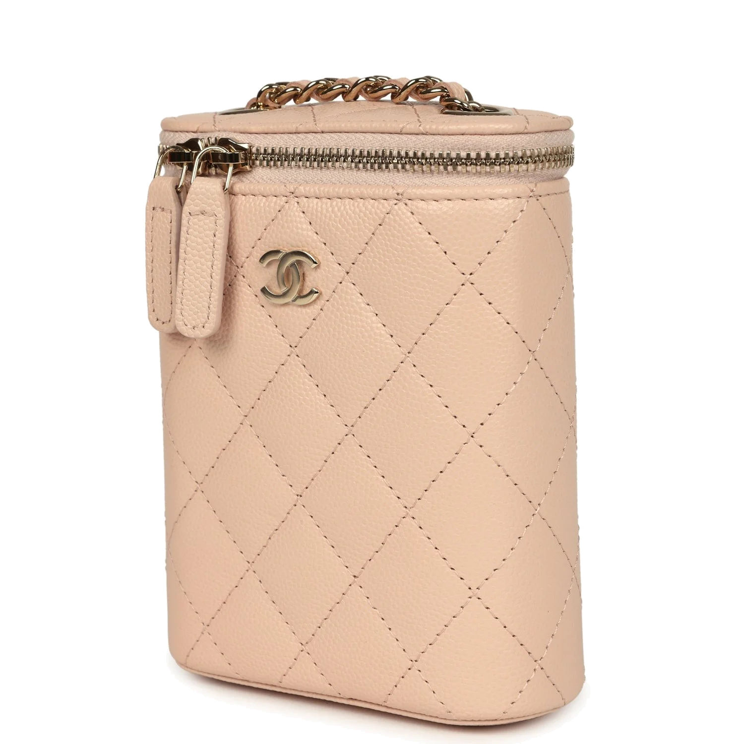 Chanel Mini Clutch Vanity Bag Beige Caviar — фото 6