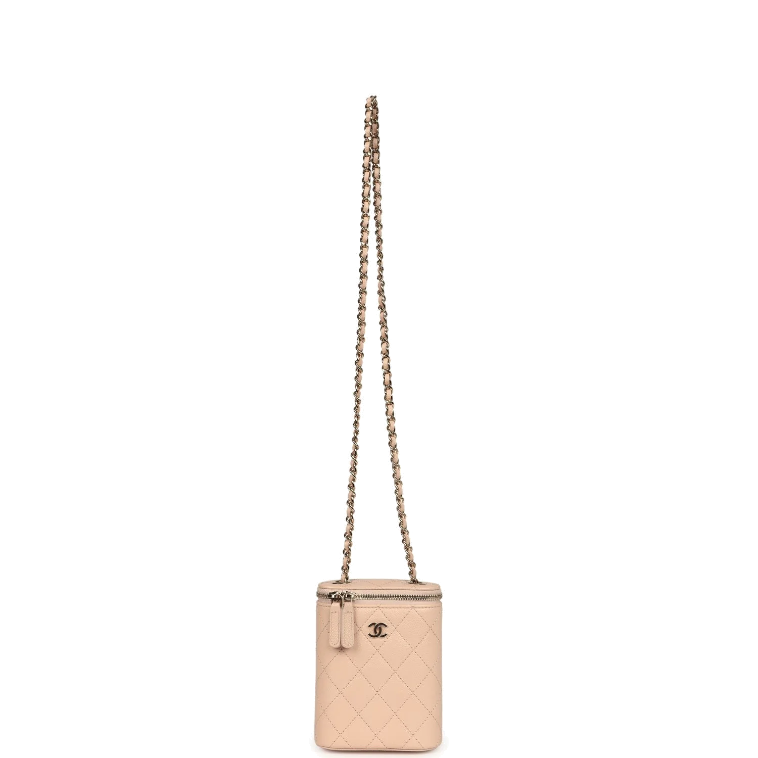 Chanel Mini Clutch Vanity Bag Beige Caviar — фото 8