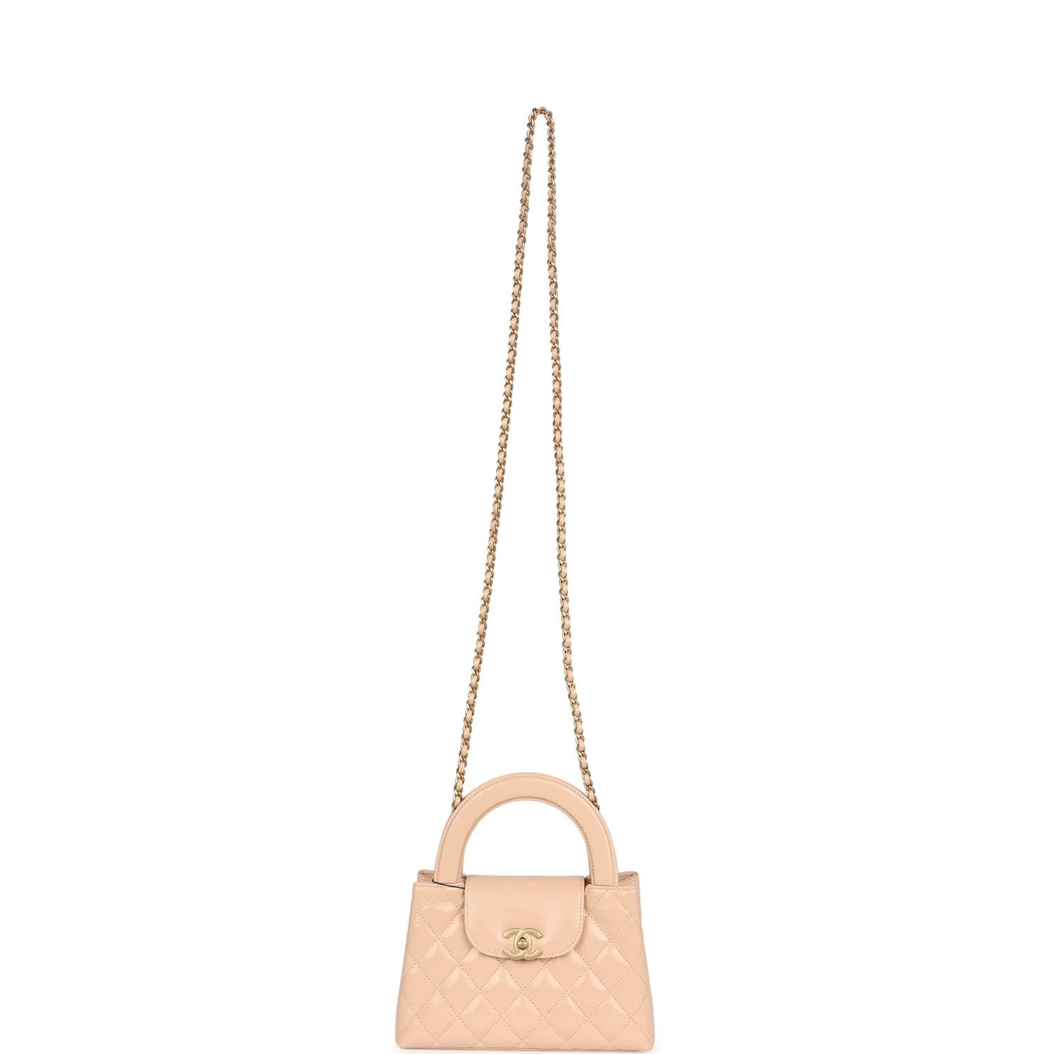 Chanel Small Kelly Shopper Beige Shiny Aged Calfskin — фото 8