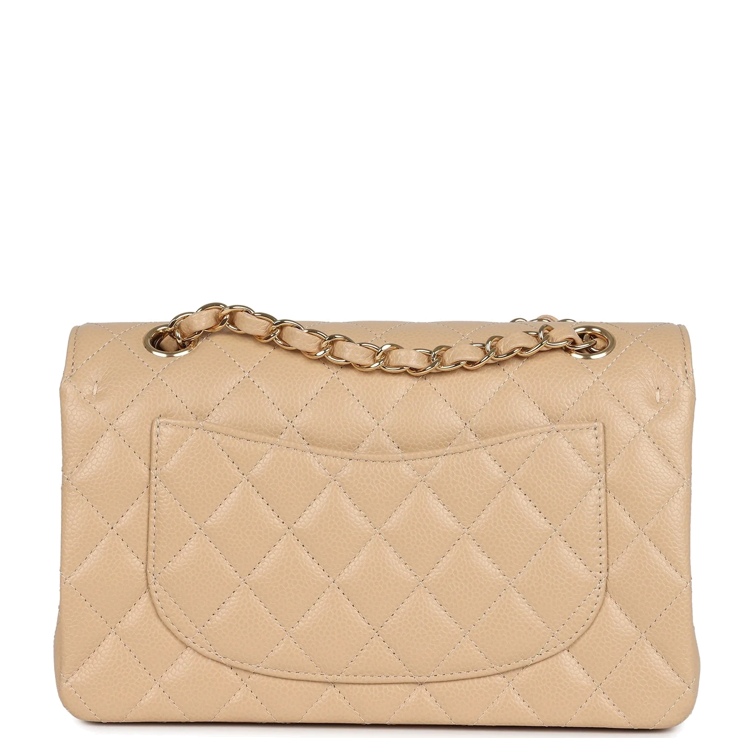 Chanel Small Classic Double Flap Bag Beige Caviar — фото 5