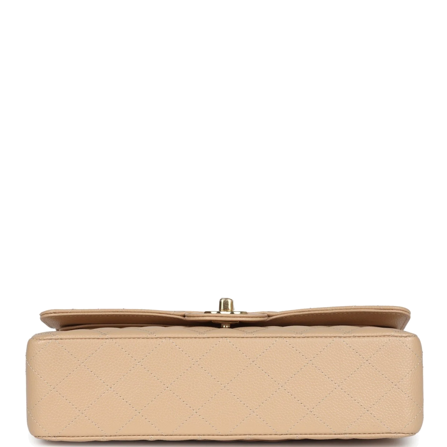 Chanel Medium Classic Double Flap Beige Caviar — фото 7