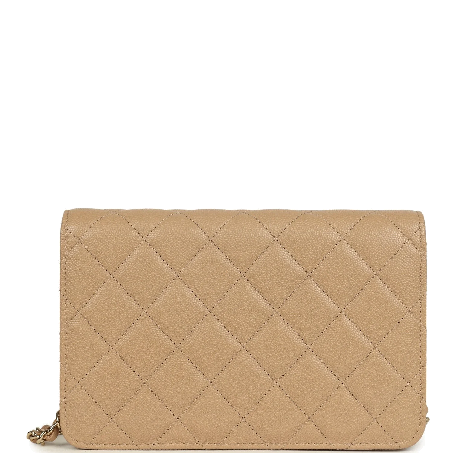 Chanel Wallet On Chain WOC Beige Shiny Caviar — фото 5