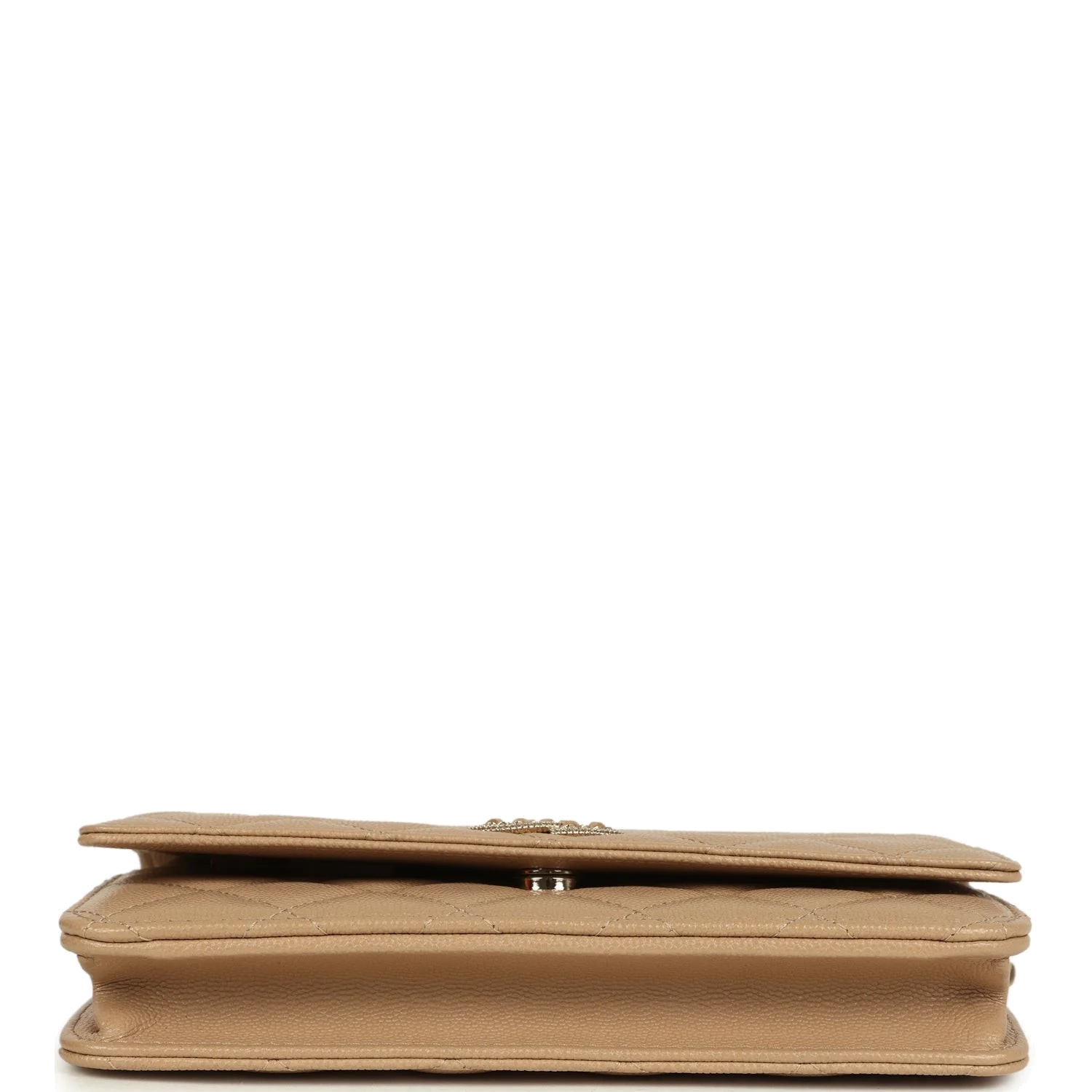 Chanel Wallet On Chain WOC Beige Shiny Caviar — фото 7