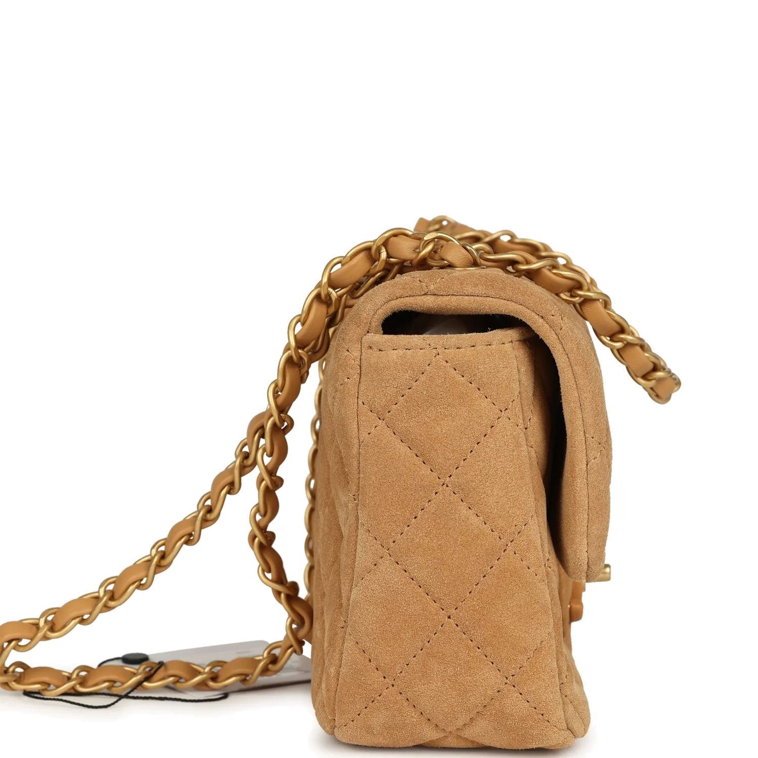 Chanel Mini CC Color Flap Bag Dark Beige Suede — фото 4
