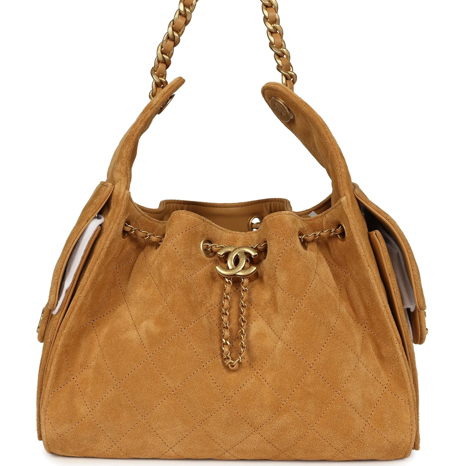 Chanel Small 25 Hobo Bag Tan Suede — фото 2