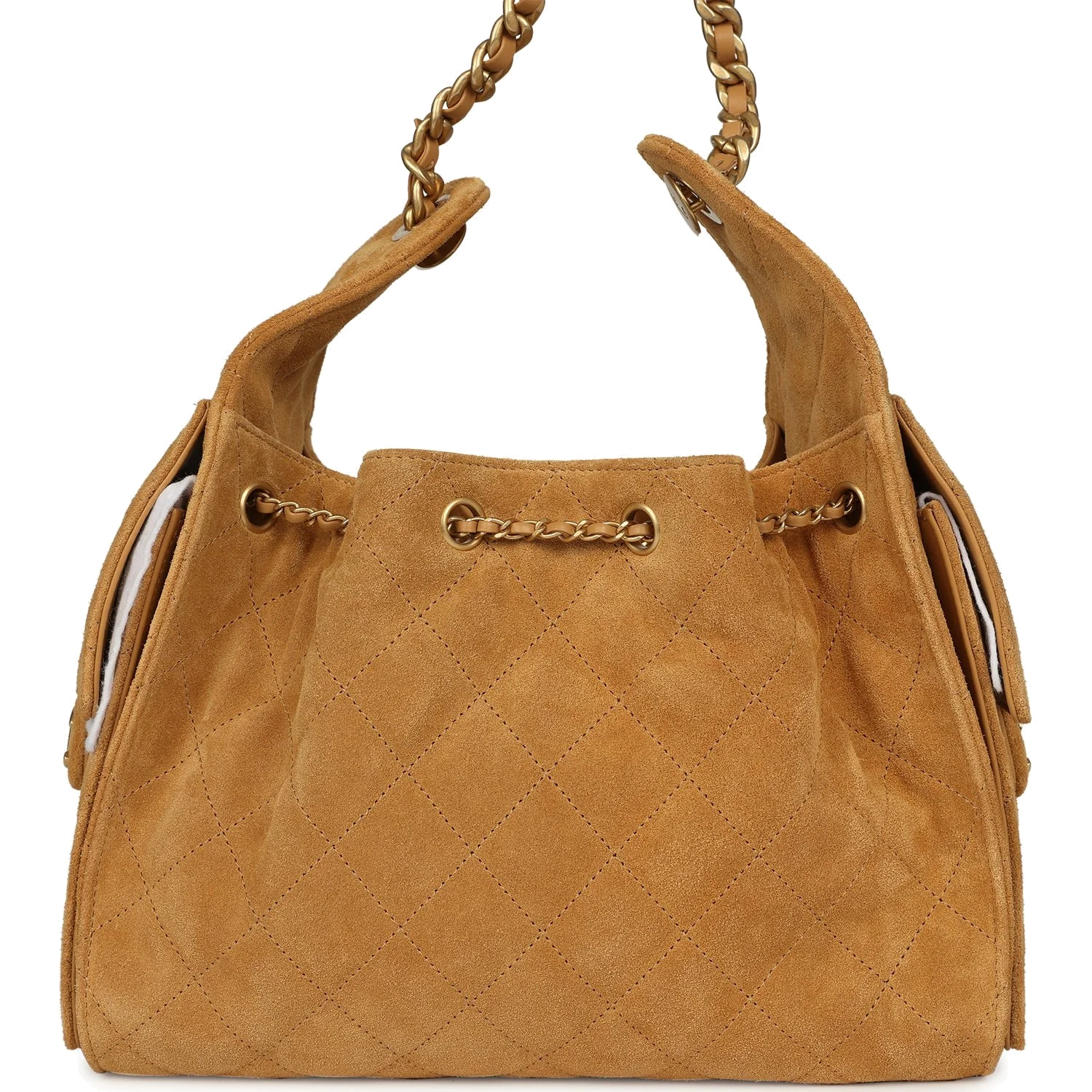 Chanel Small 25 Hobo Bag Tan Suede — фото 7