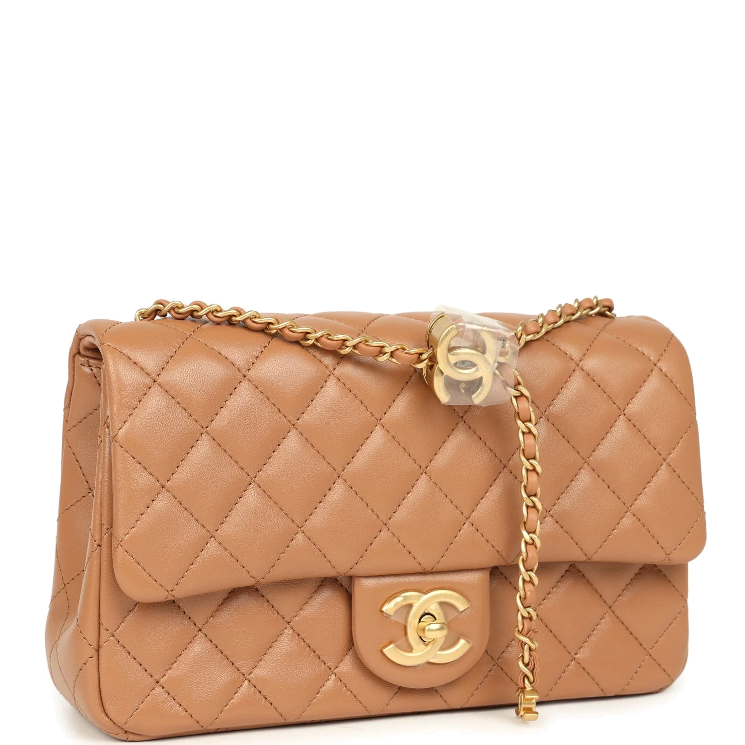 Chanel Small CC Crush Flap Bag Caramel Lambskin — фото 3