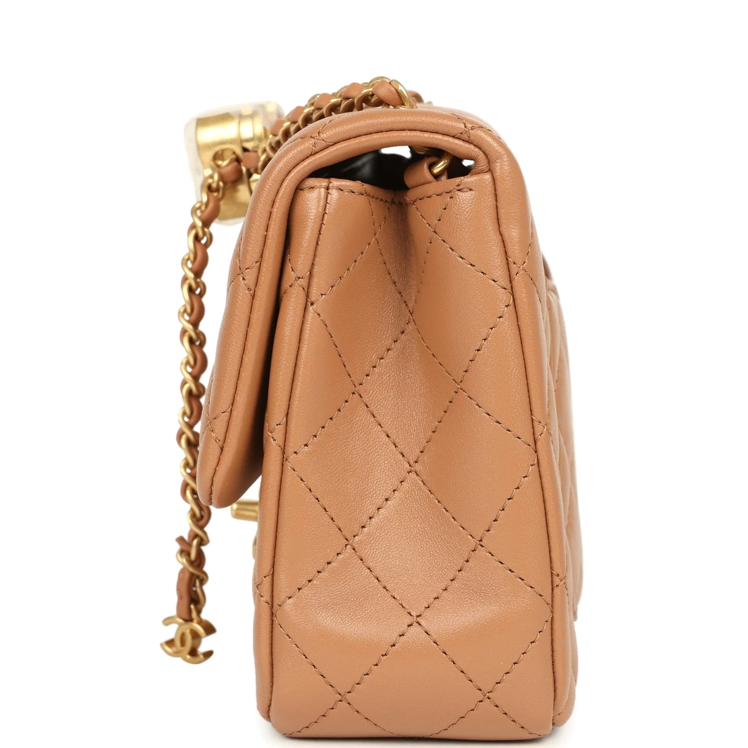 Chanel Small CC Crush Flap Bag Caramel Lambskin — фото 4