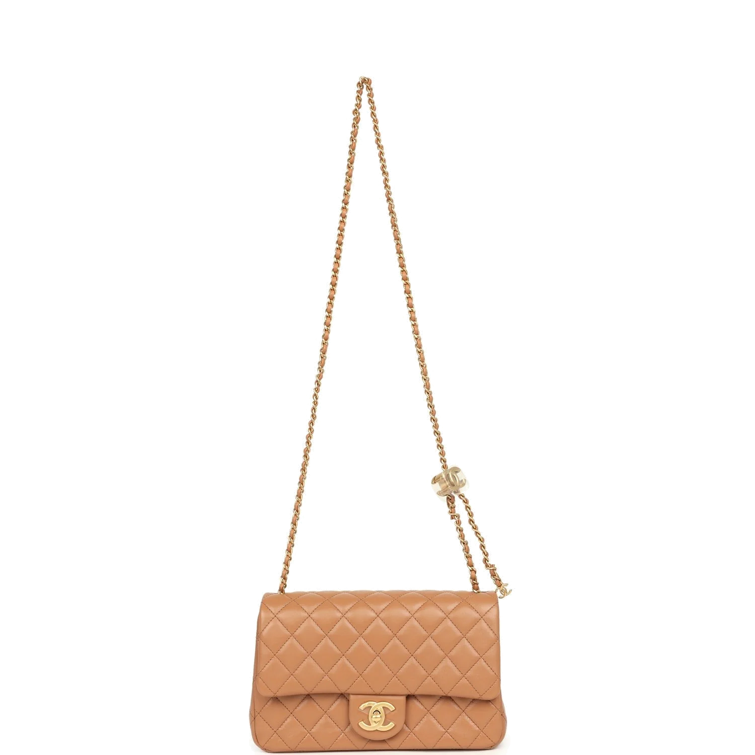 Chanel Small CC Crush Flap Bag Caramel Lambskin — фото 8