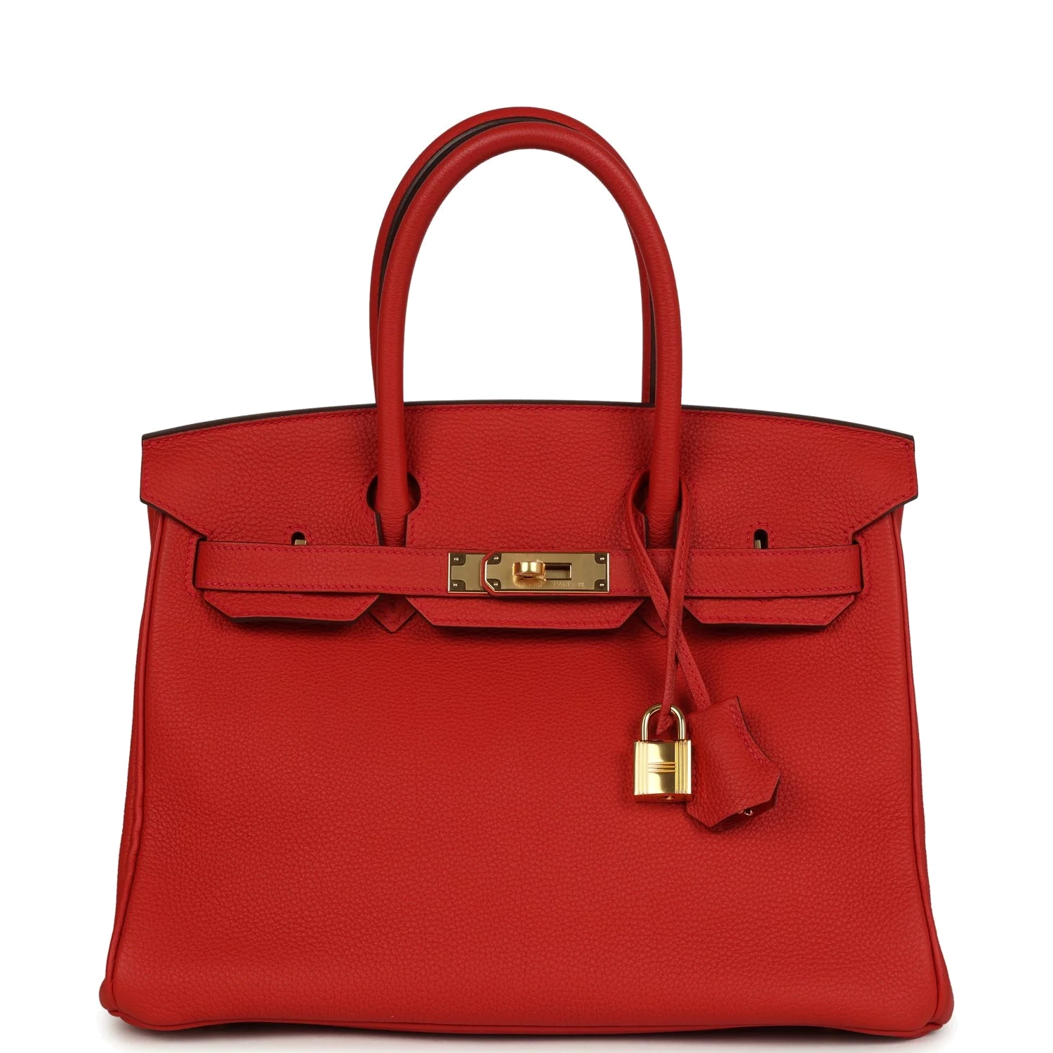 Hermes Birkin 30 Geranium Togo Gold Hardware Герань Togo — фото 2