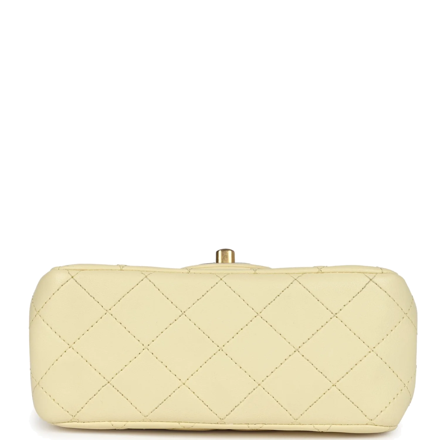 Chanel Mini Camellia Crush Square Flap Yellow Lambskin — фото 7