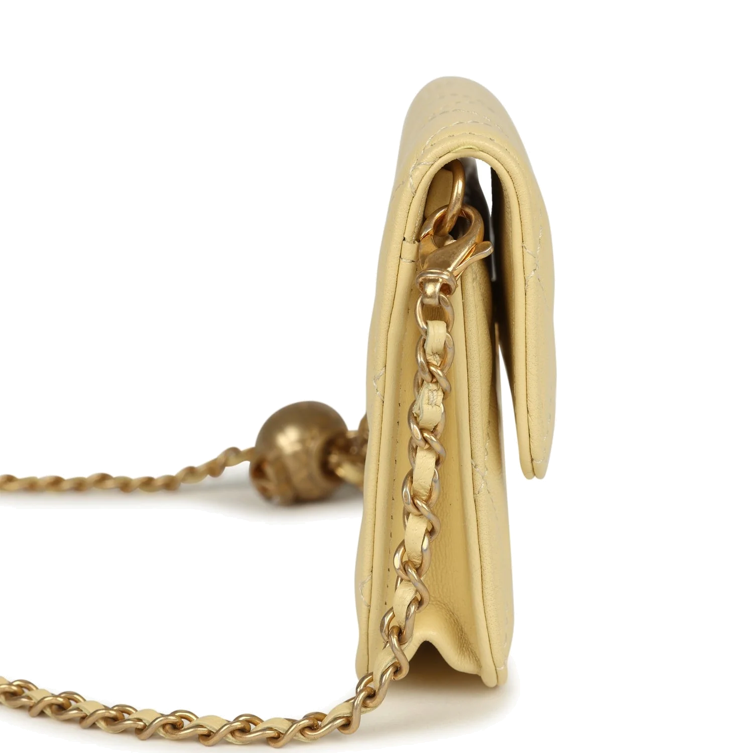 Chanel Mini Pearl Crush Belt Bag Light Yellow Lambskin — фото 4