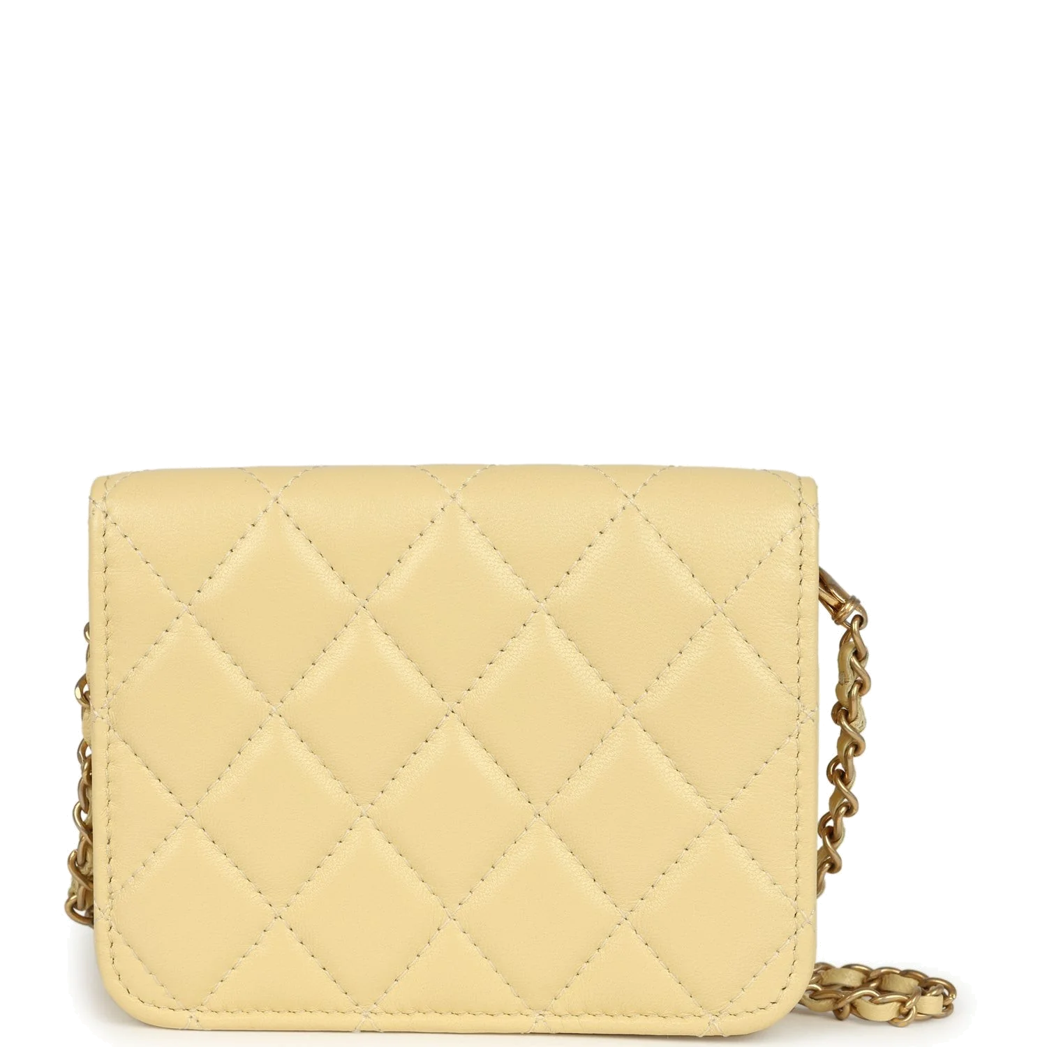 Chanel Mini Pearl Crush Belt Bag Light Yellow Lambskin — фото 5