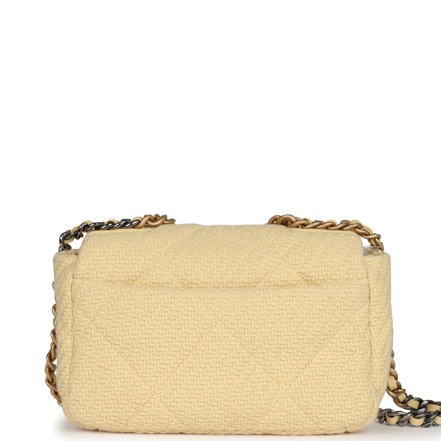Chanel Medium 19 Flap Bag Light Yellow Wool — фото 5