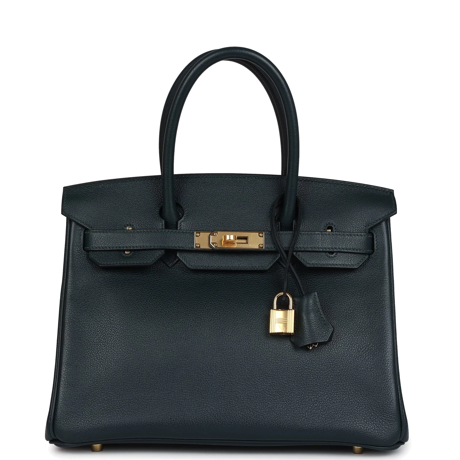 Hermes Birkin 30 Vert Cypress Taurillon Novillo Gold Hardware Зеленый кипарис — фото 2