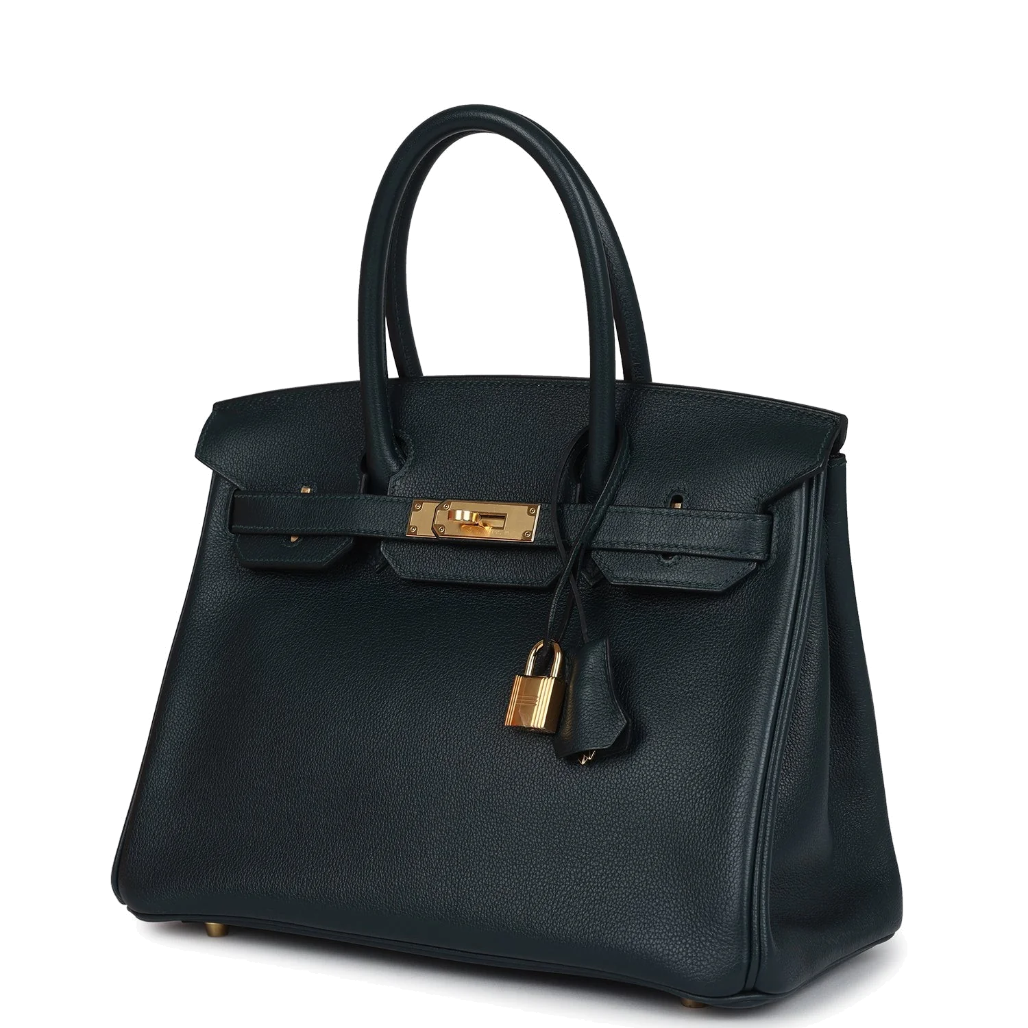 Hermes Birkin 30 Vert Cypress Taurillon Novillo Gold Hardware Зеленый кипарис — фото 6