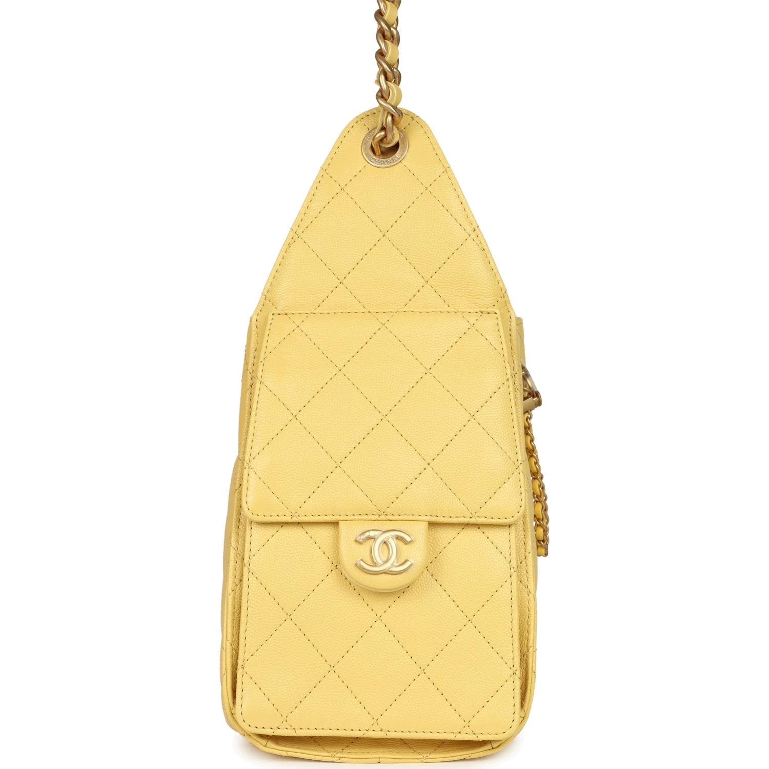 Chanel Small 25 Hobo Bag Yellow Caviar — фото 4