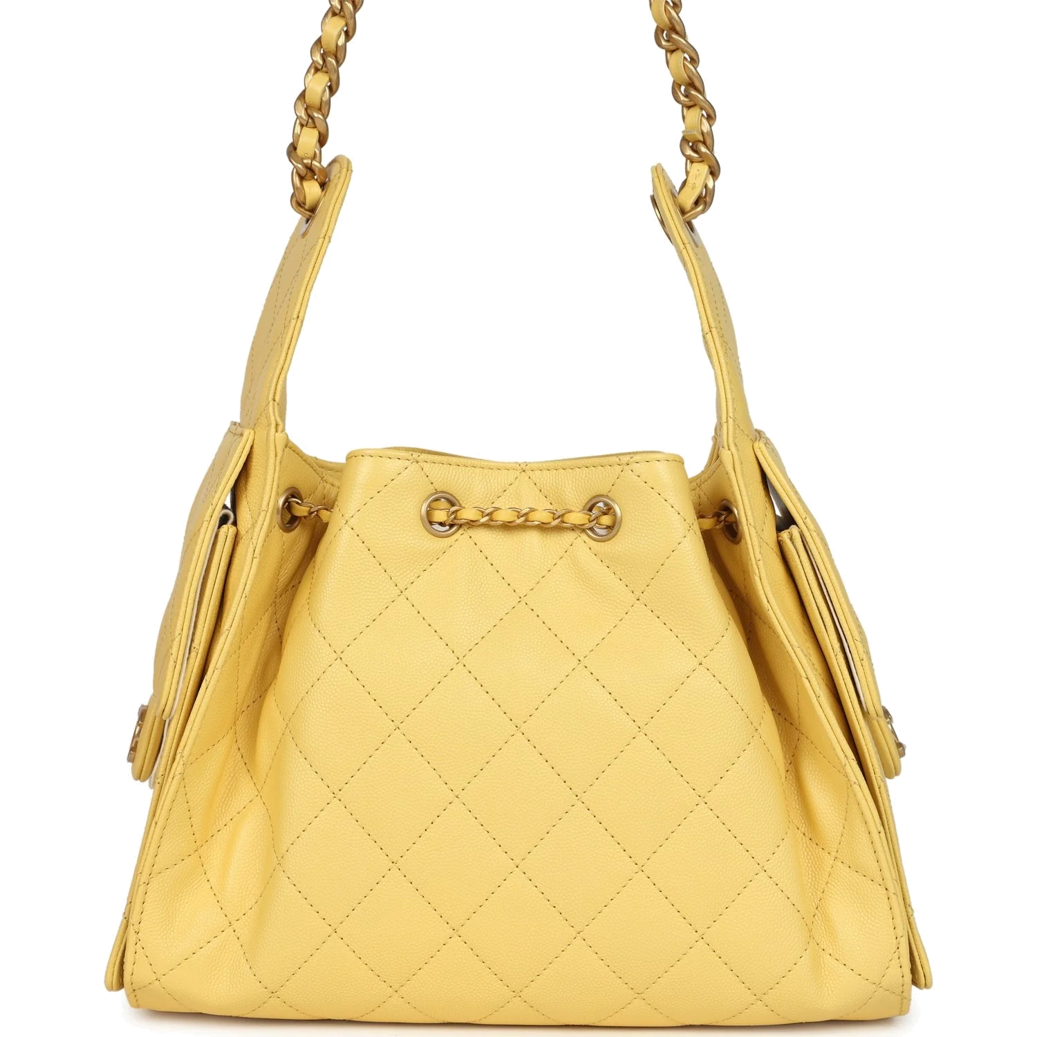 Chanel Small 25 Hobo Bag Yellow Caviar — фото 5