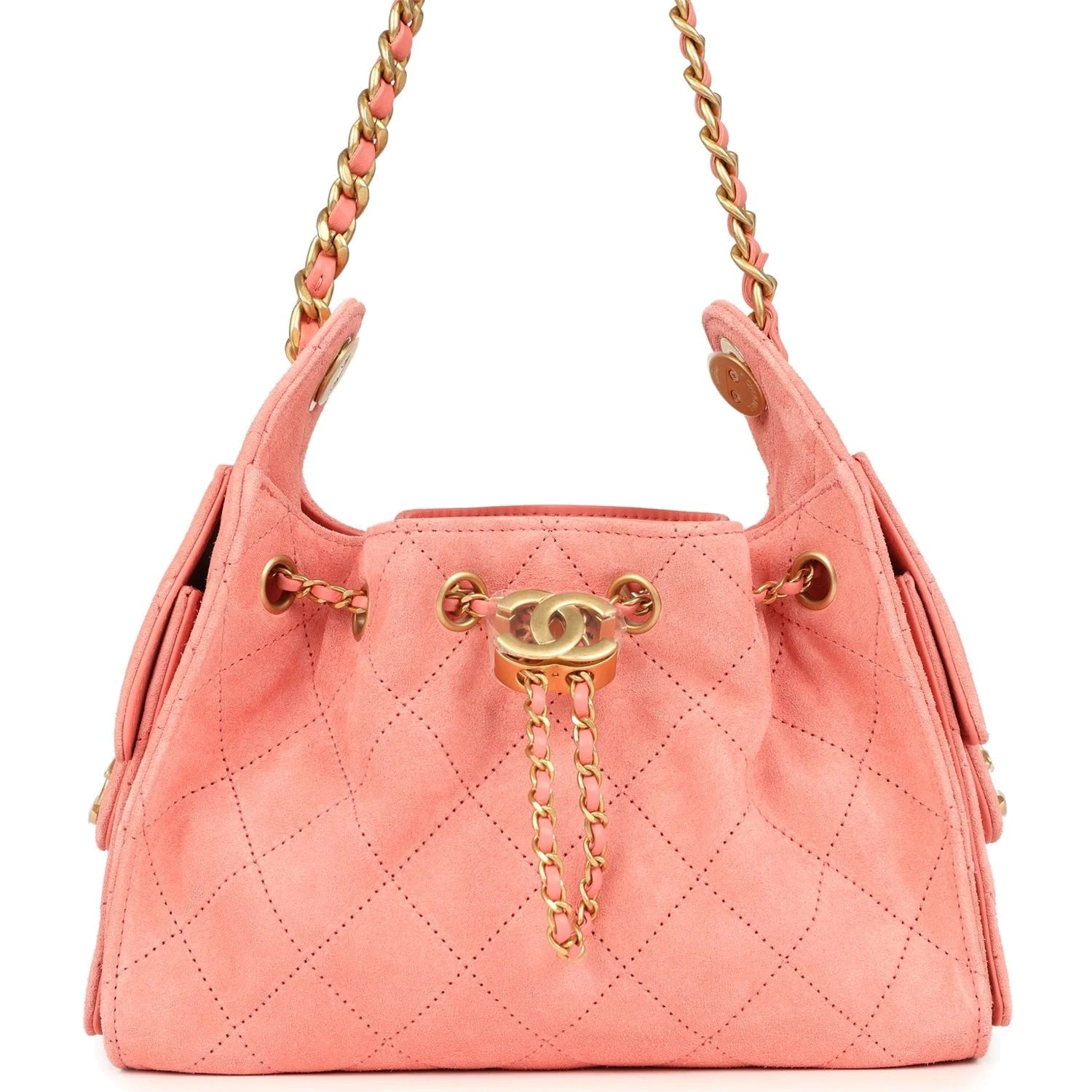 Chanel Mini 25 Hobo Bag Pink Suede