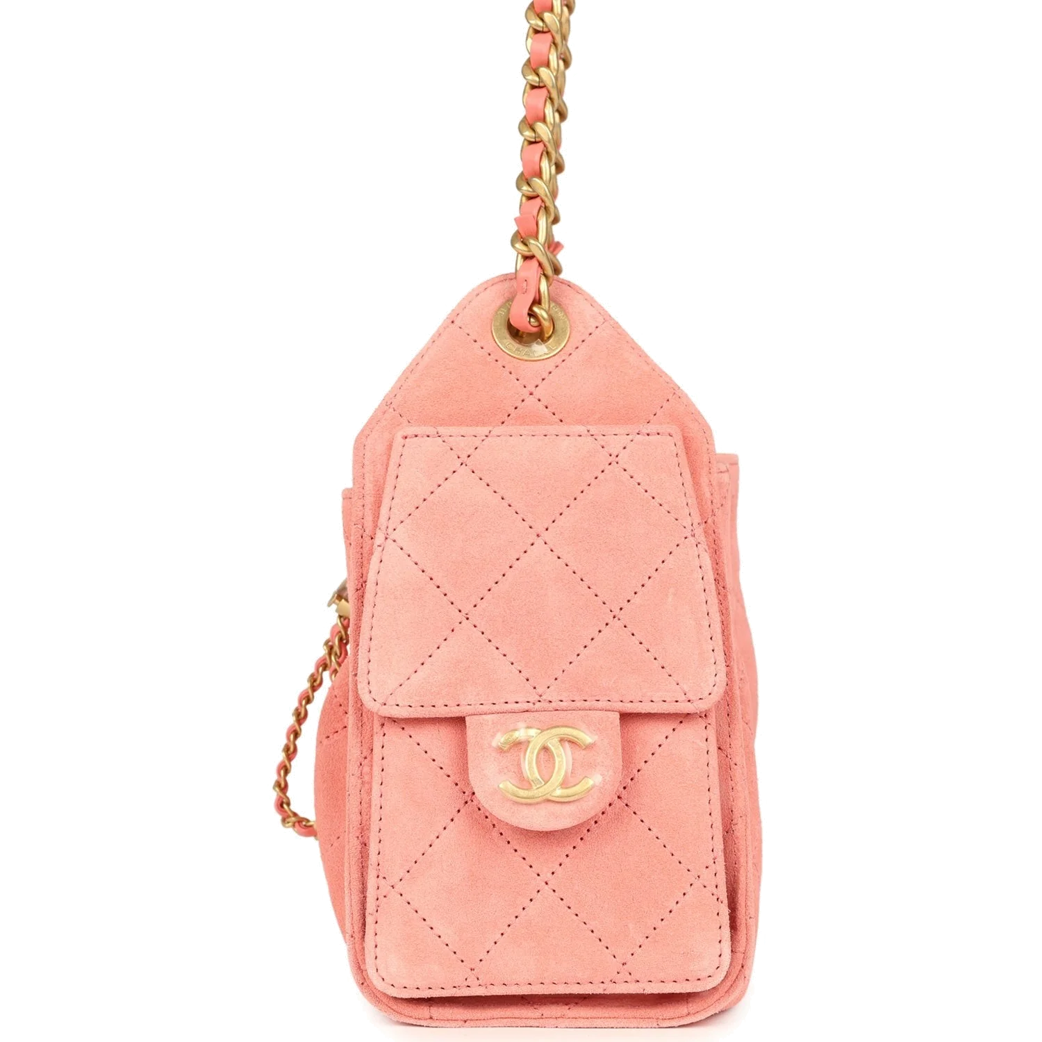 Chanel Mini 25 Hobo Bag Pink Suede — фото 4