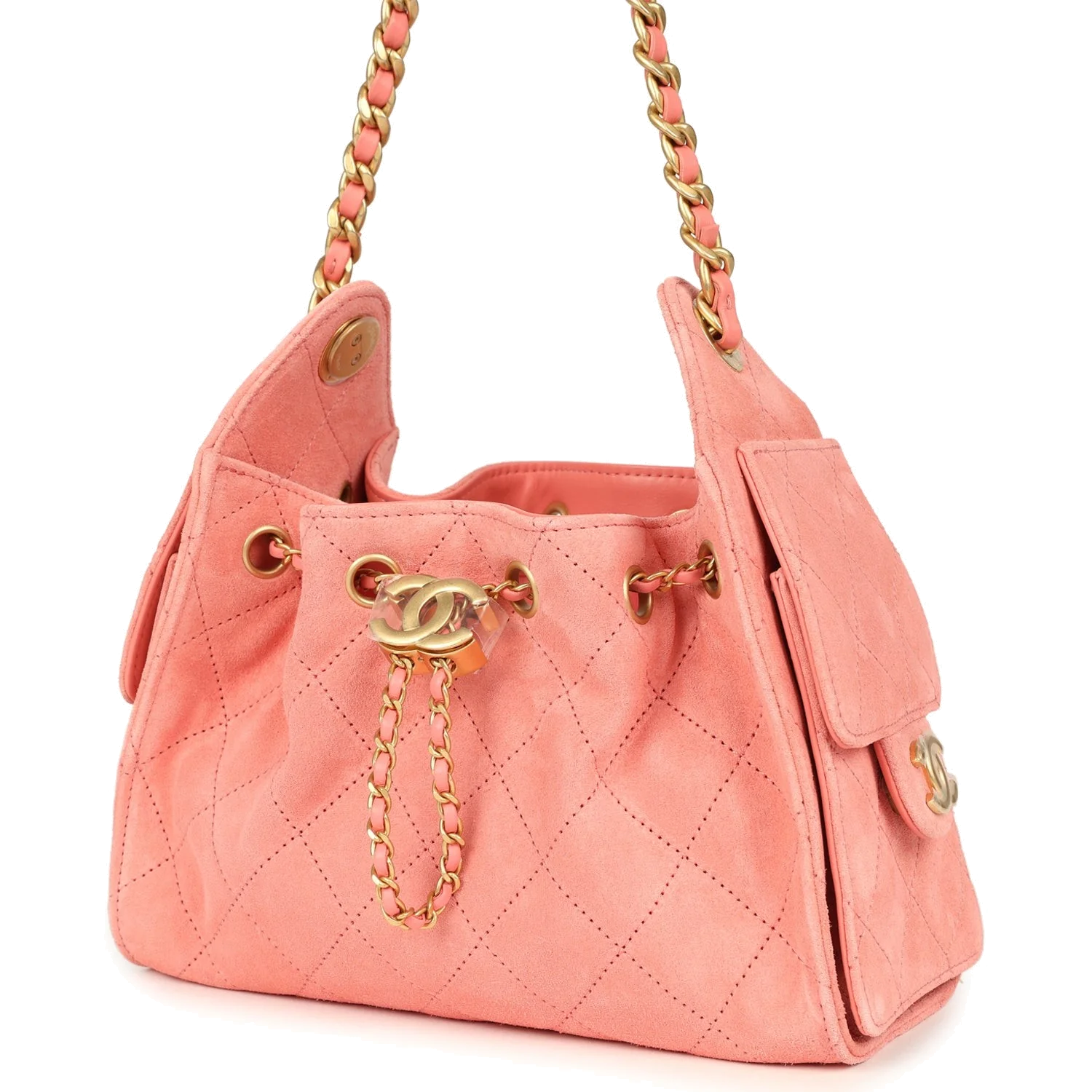 Chanel Mini 25 Hobo Bag Pink Suede — фото 5