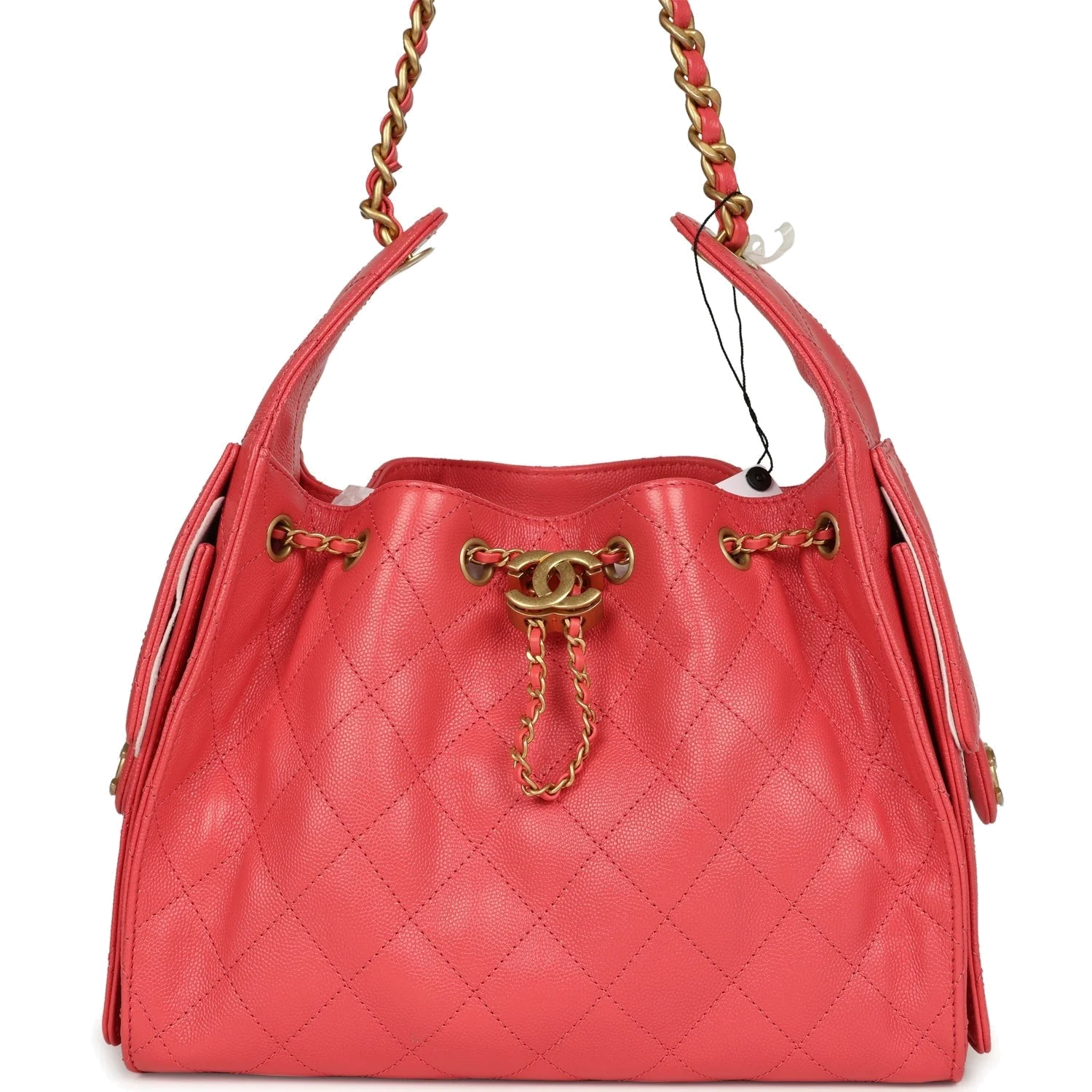 Chanel Small 25 Hobo Bag Coral Pink Caviar — фото 2