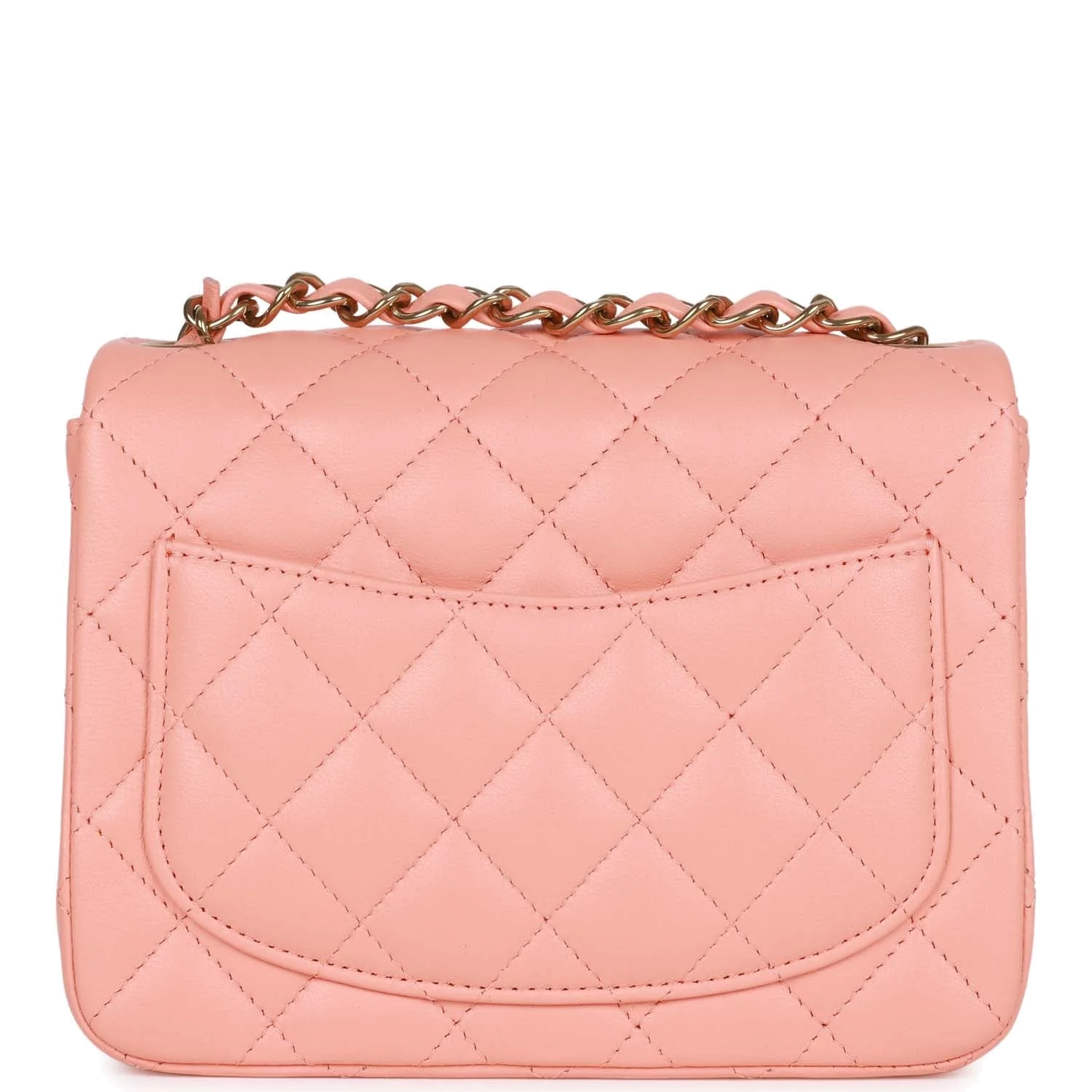 Chanel Mini Square Flap Pink Lambskin — фото 5
