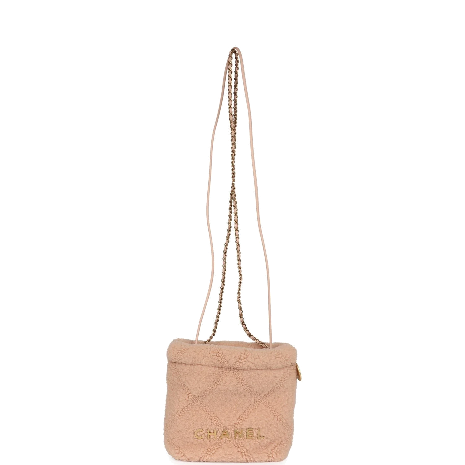 Chanel Mini 22 Bag Light Pink Shearling — фото 8