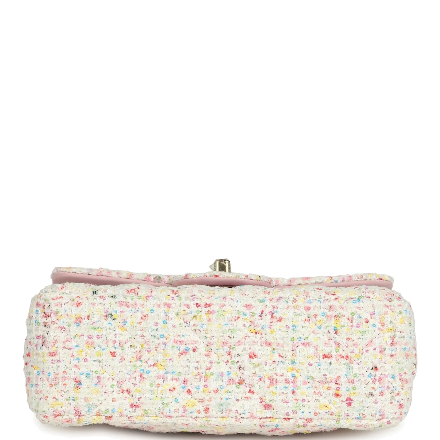 Chanel Mini Rectangular Flap Bag White and Multicolor Tweed — фото 7