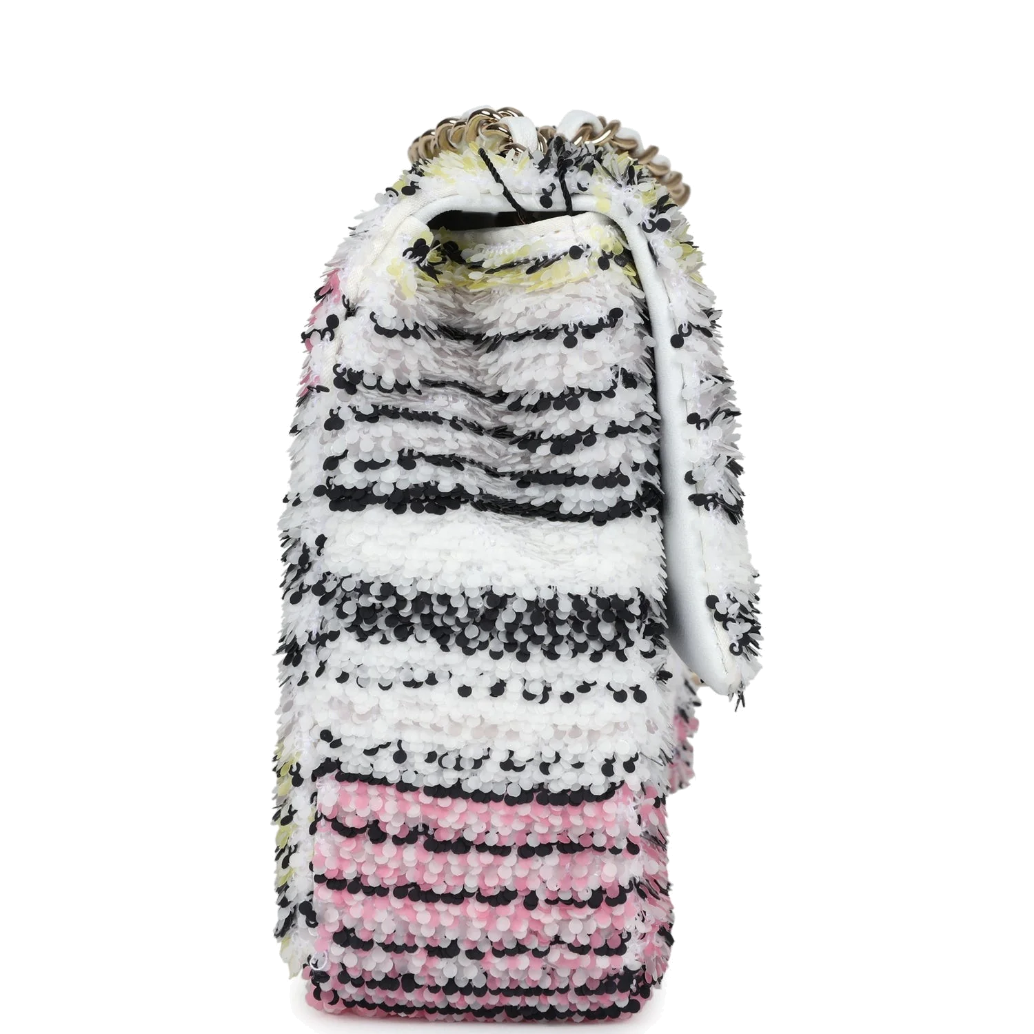 Chanel Mini Rectangular Flap White Multicolor Sequin — фото 4