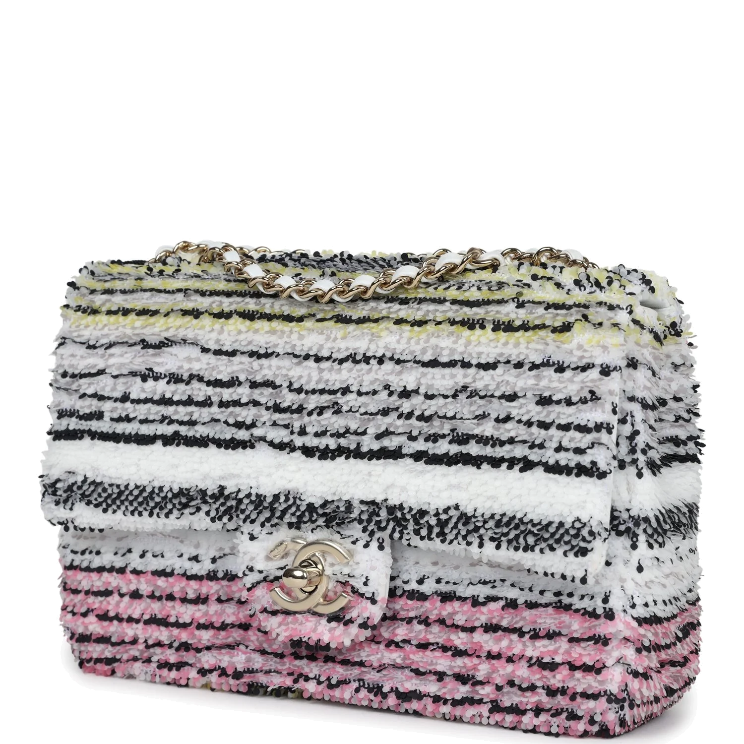 Chanel Mini Rectangular Flap White Multicolor Sequin — фото 6