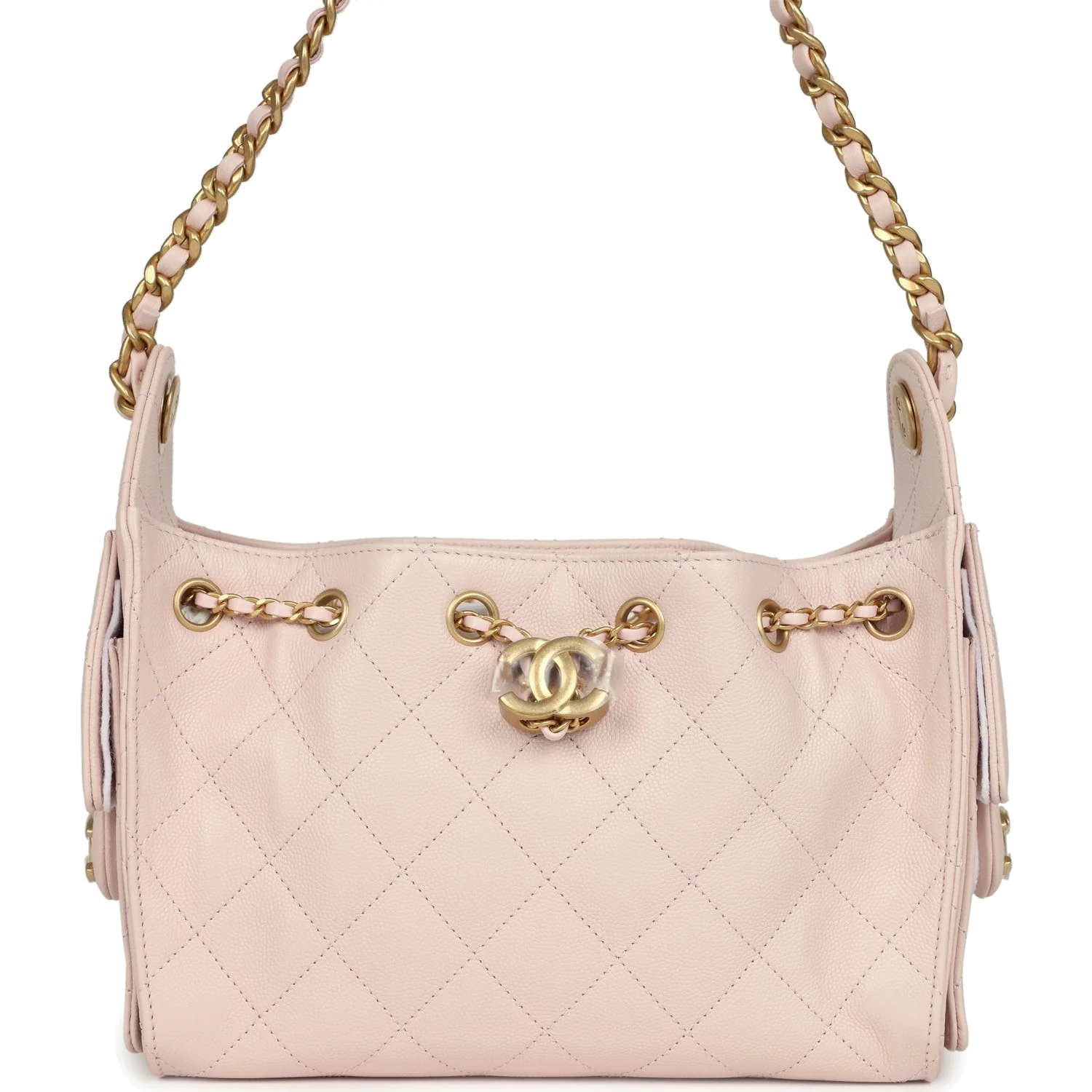 Chanel Mini 25 Hobo Bag Light Pink Caviar — фото 2
