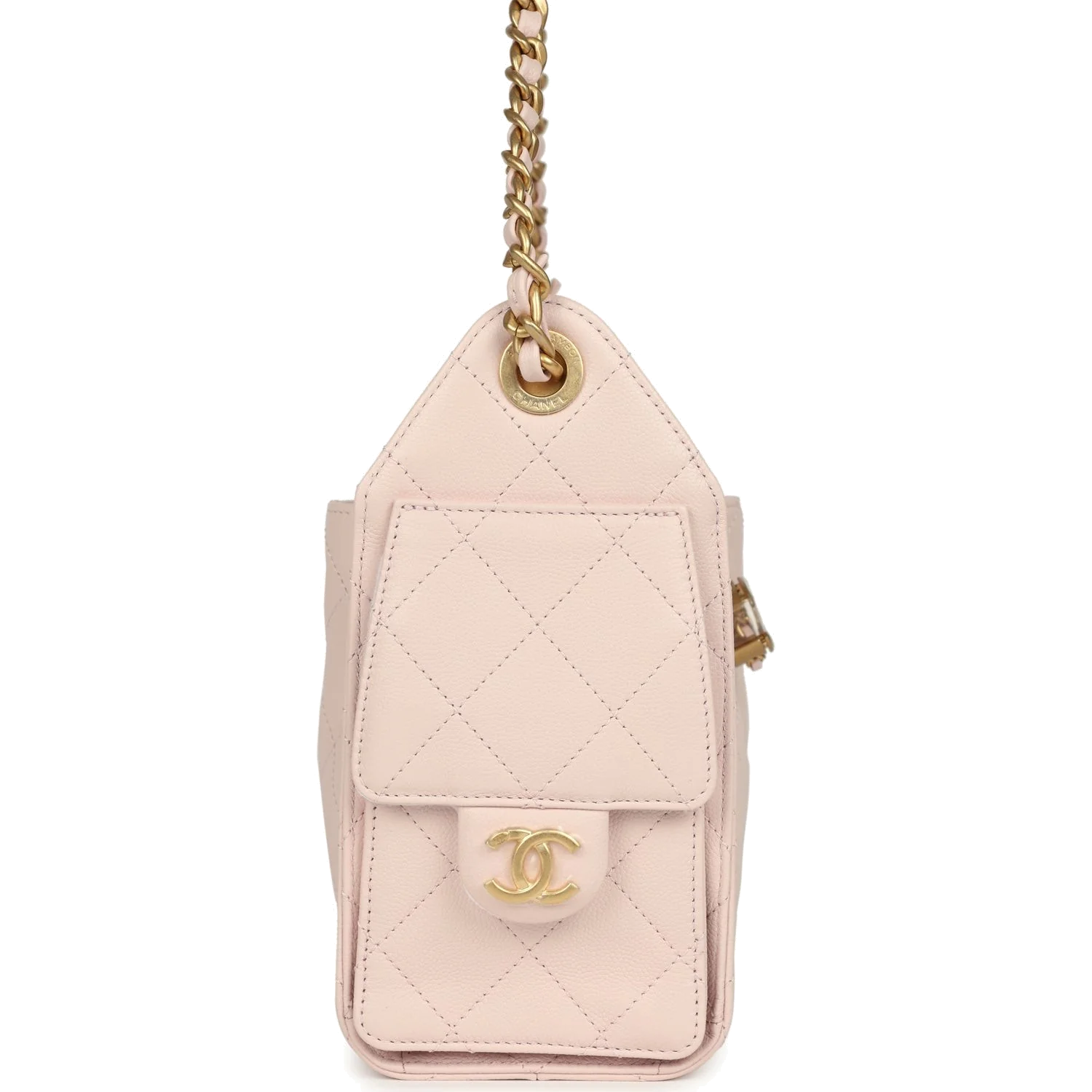 Chanel Mini 25 Hobo Bag Light Pink Caviar — фото 4