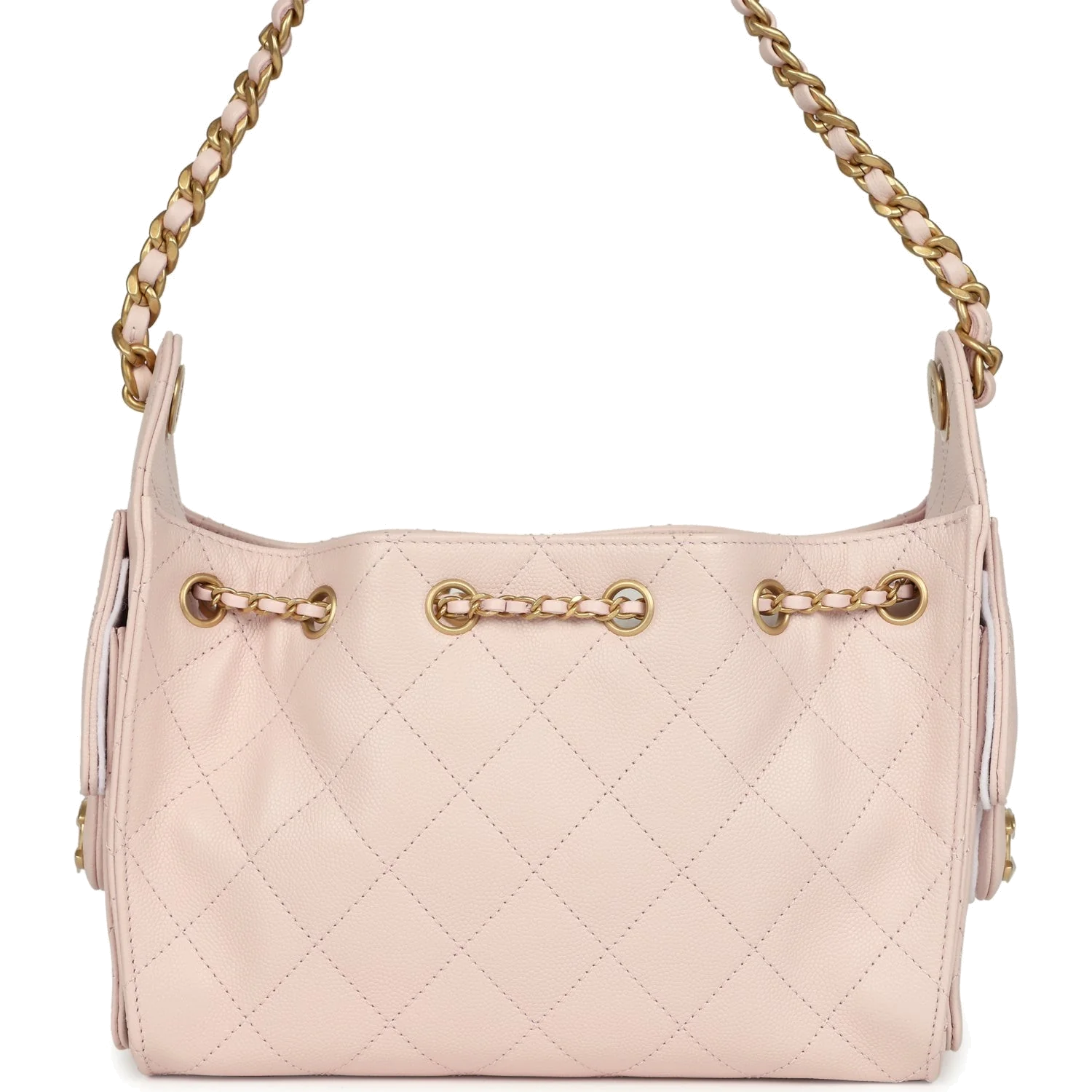 Chanel Mini 25 Hobo Bag Light Pink Caviar — фото 5