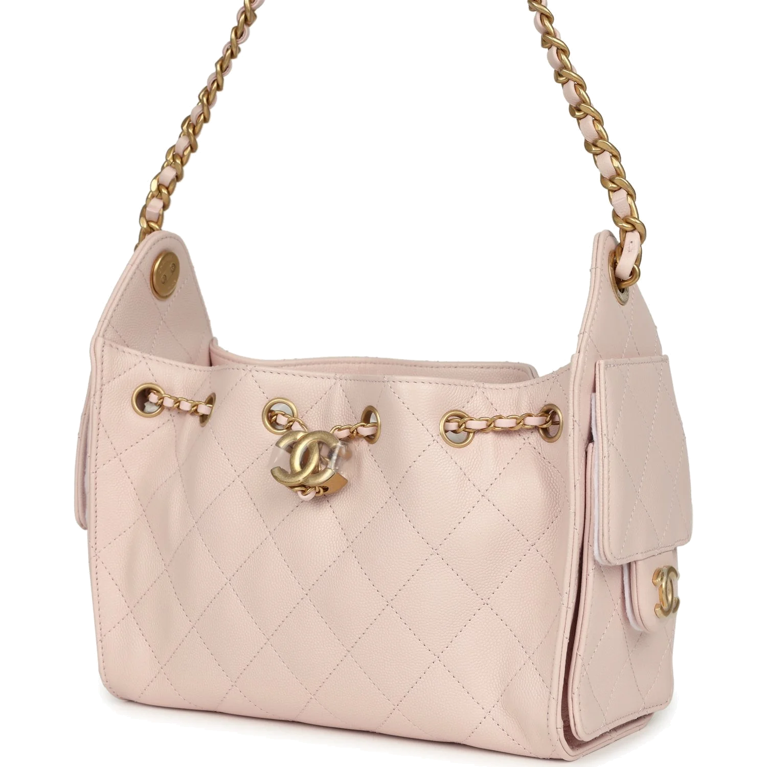 Chanel Mini 25 Hobo Bag Light Pink Caviar — фото 6