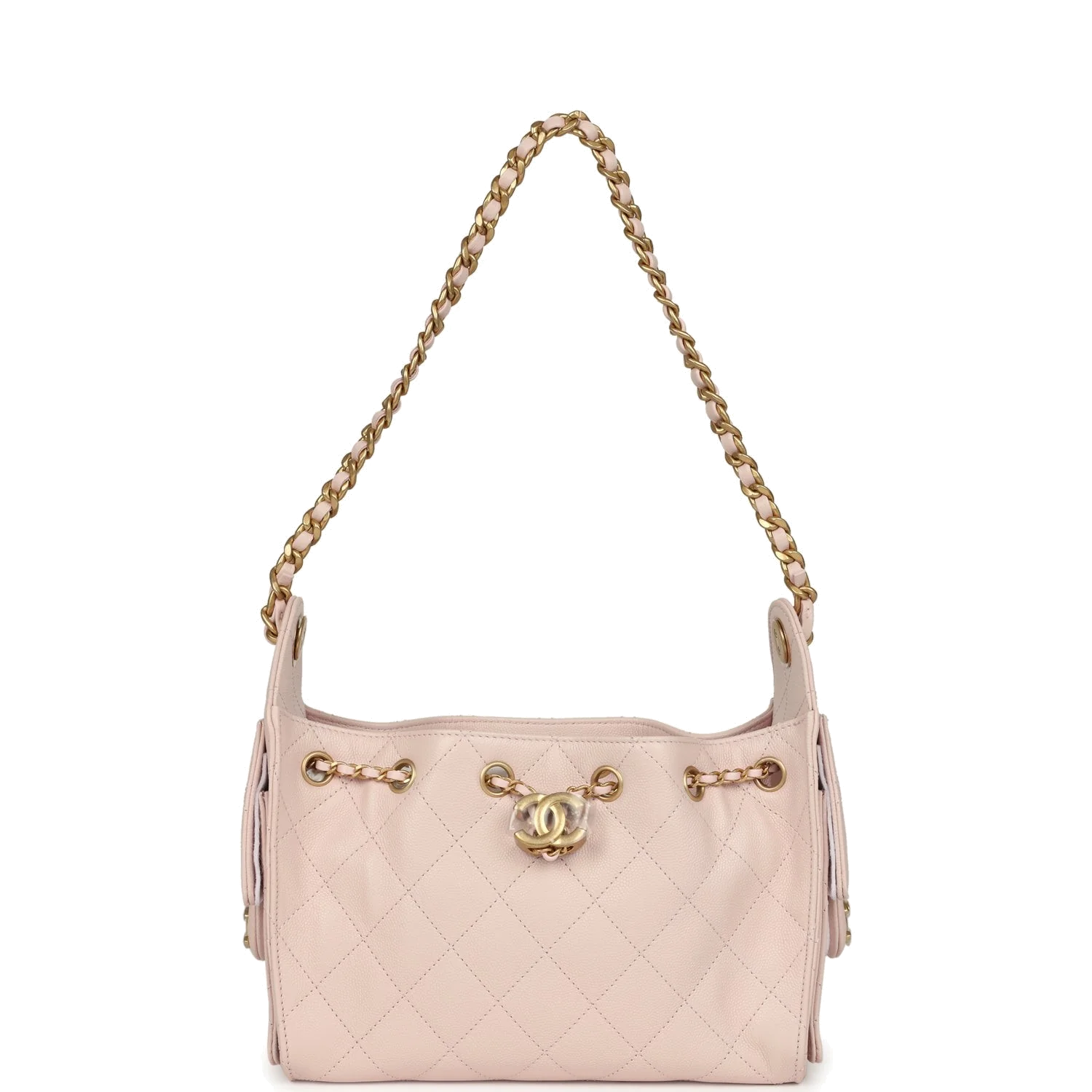 Chanel Mini 25 Hobo Bag Light Pink Caviar — фото 8