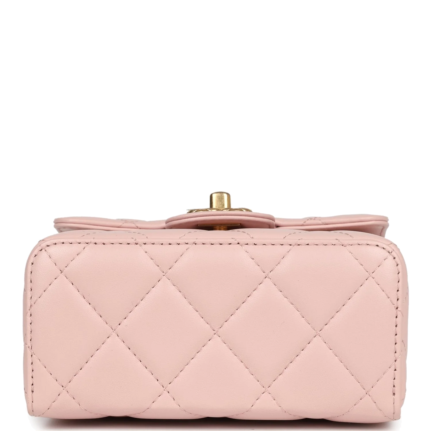 Chanel Mini Square Top Handle Flap Light Pink Lambskin — фото 7