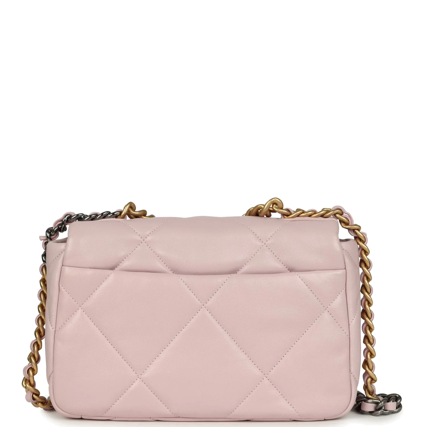 Chanel Medium 19 Flap Bag Light Pink Shiny Lambskin — фото 5