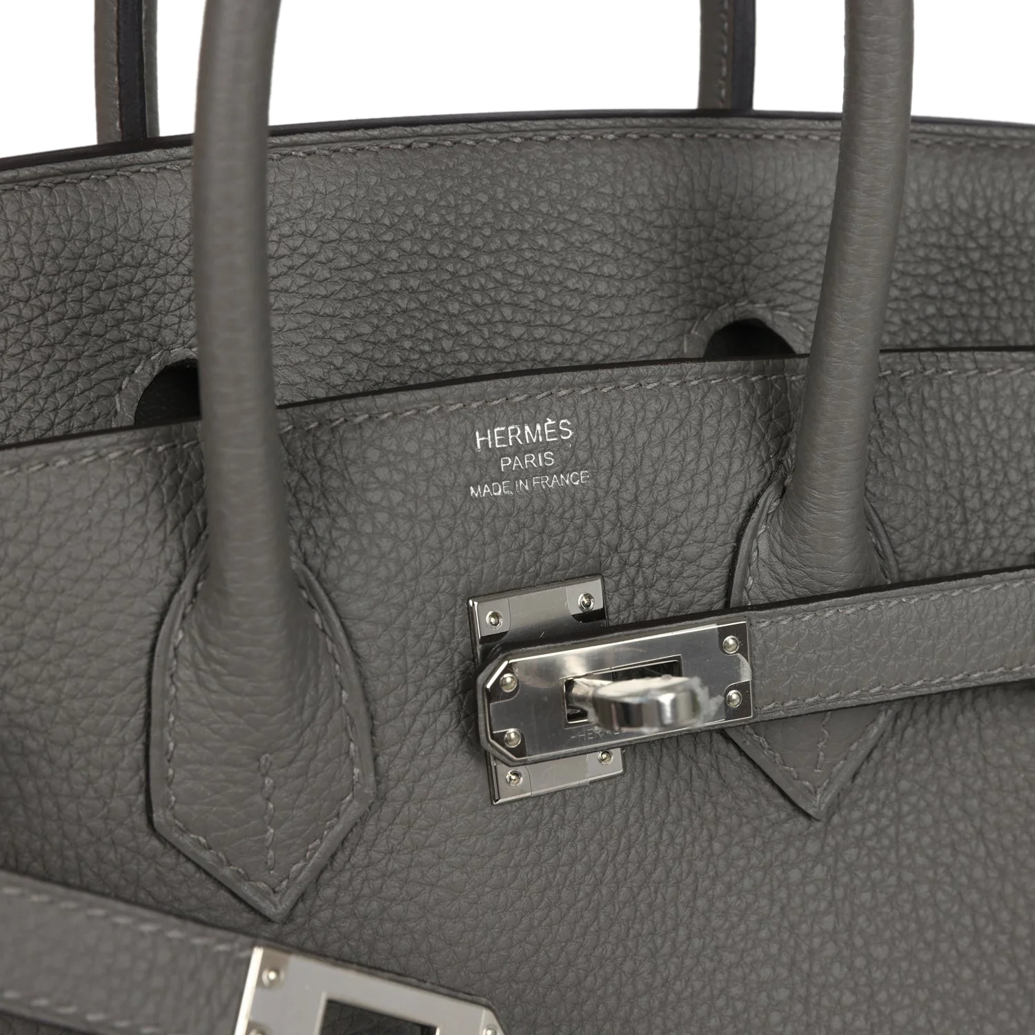 Hermes Birkin 25 Gris Meyer Togo Palladium Hardware Серый Мейер — фото 8
