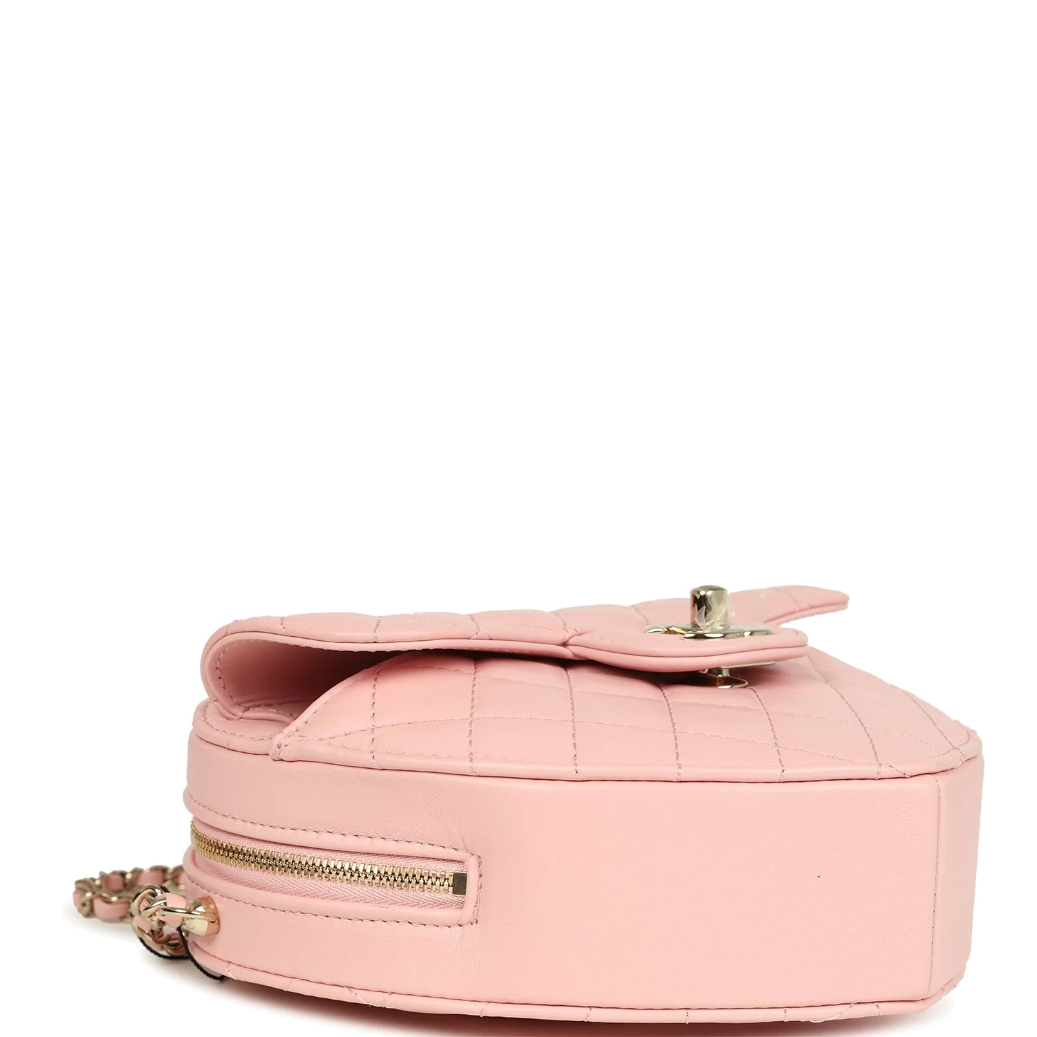 Chanel CC In Love Large Heart Bag with Chain Light Pink Lambskin — фото 8