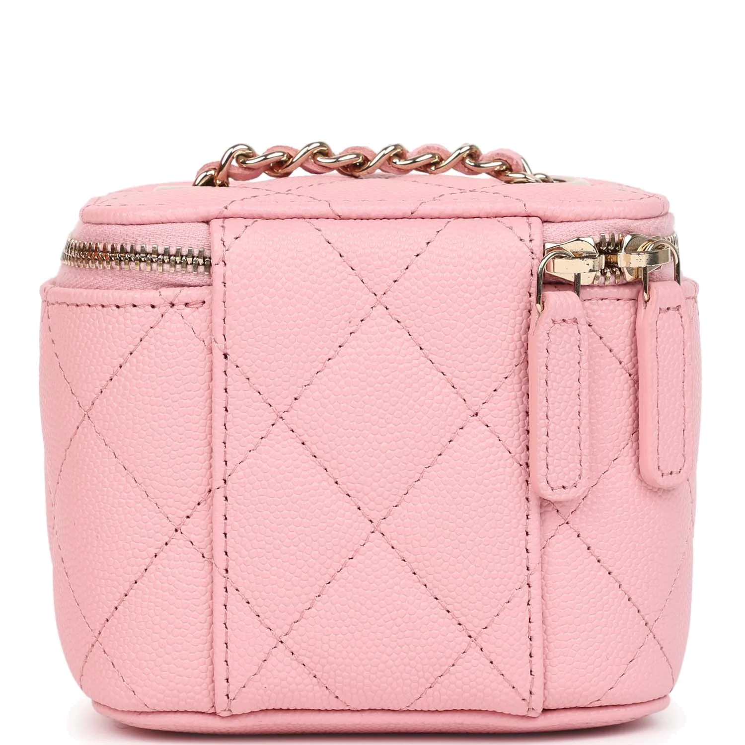 Chanel Mini Square Vanity Case Crossbody Bag Pink Caviar — фото 5