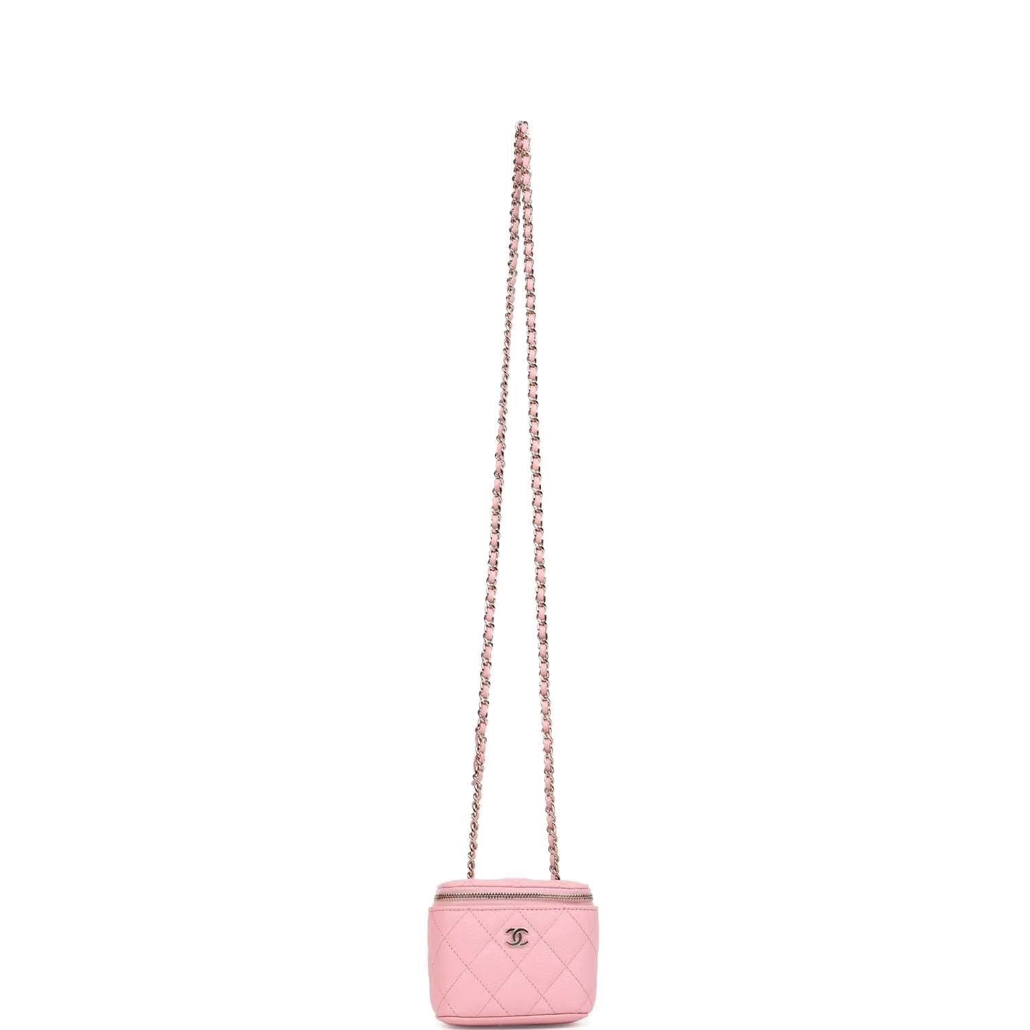 Chanel Mini Square Vanity Case Crossbody Bag Pink Caviar — фото 8