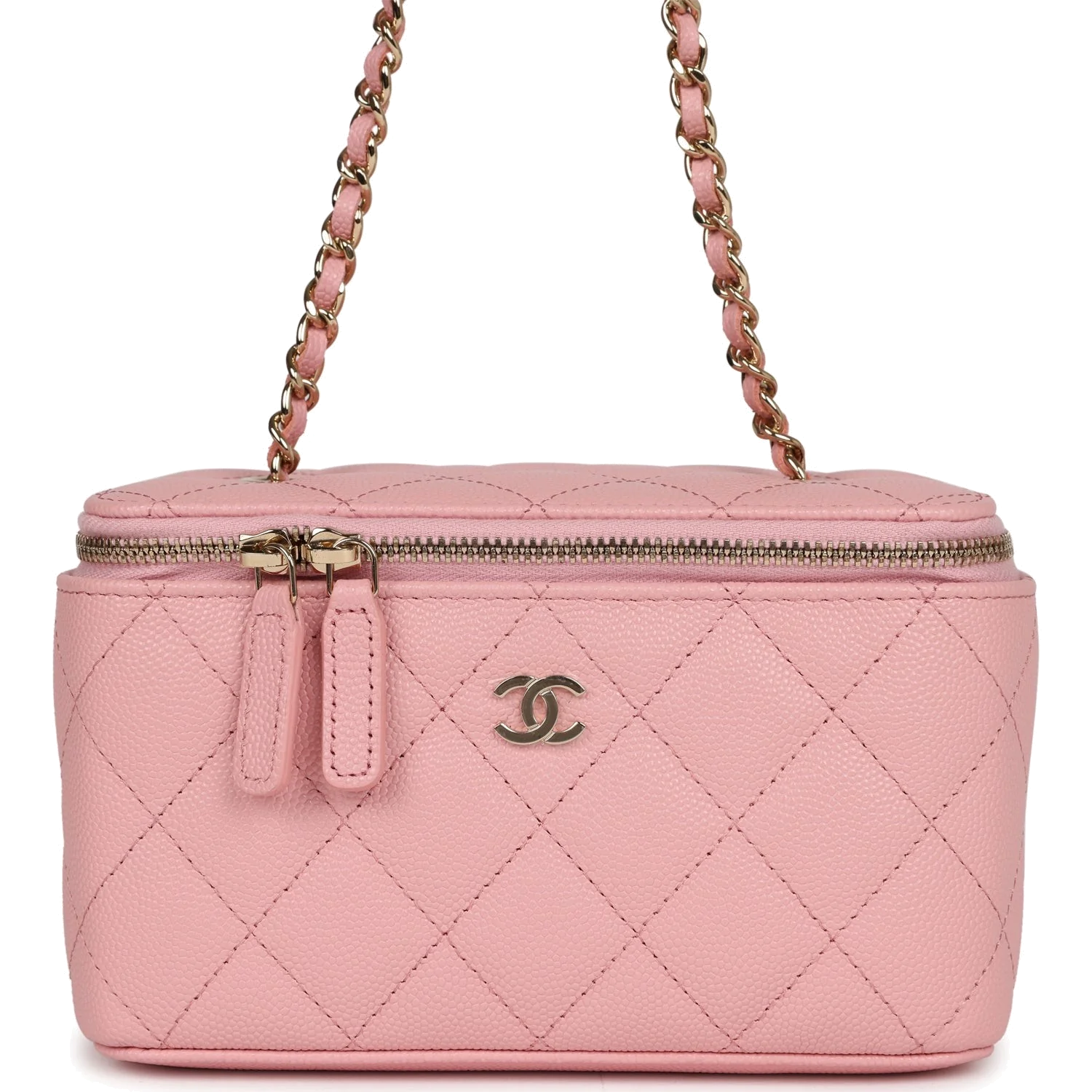 Chanel Small Classic Vanity Case Pink Caviar — фото 2