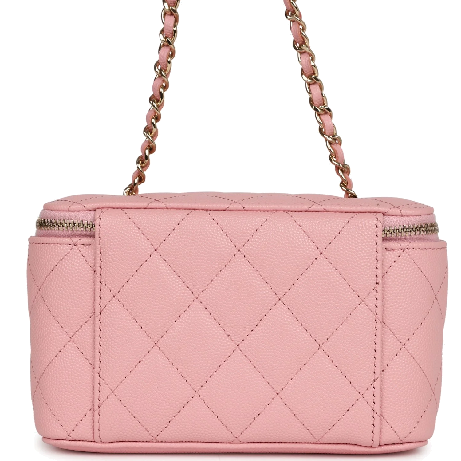 Chanel Small Classic Vanity Case Pink Caviar — фото 5
