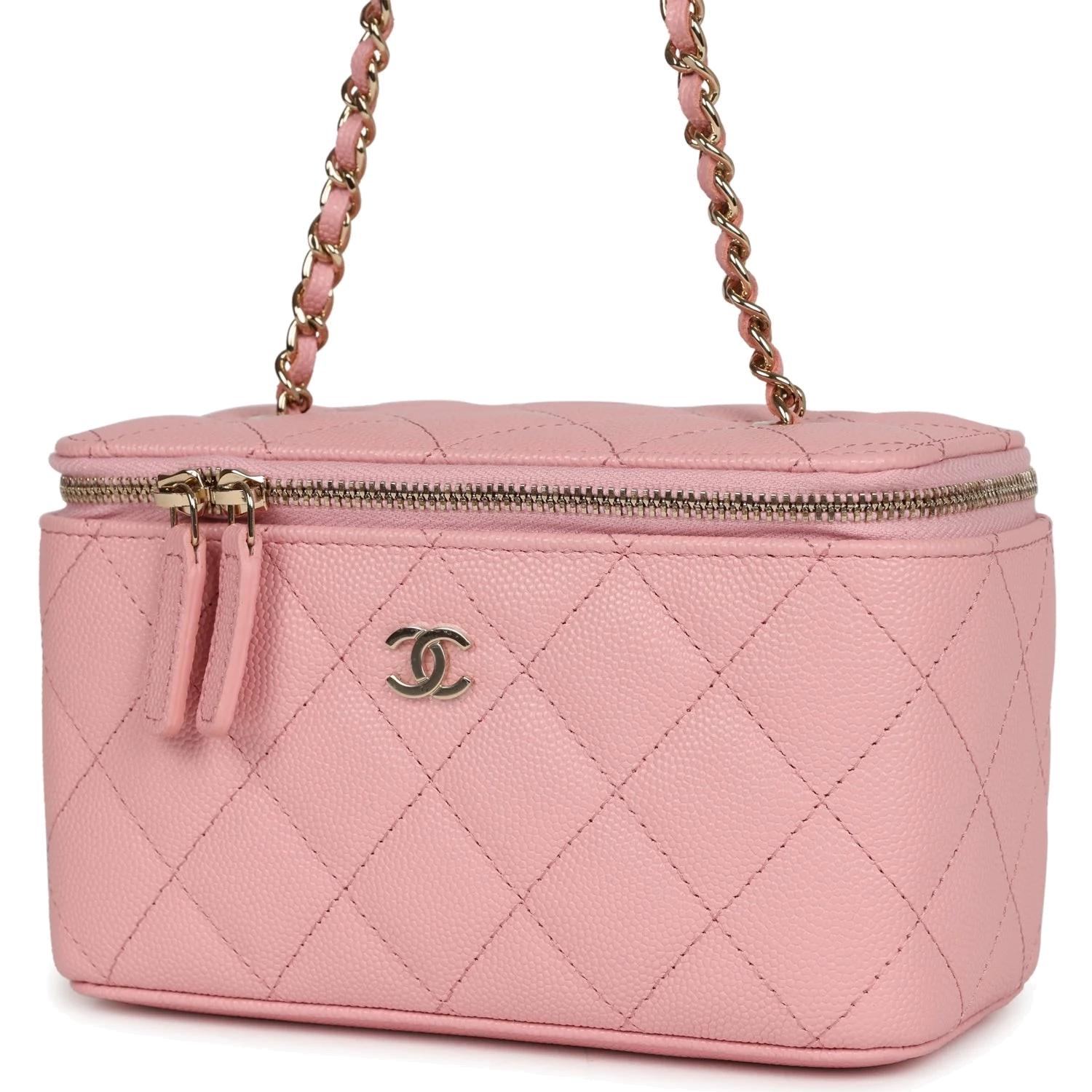 Chanel Small Classic Vanity Case Pink Caviar — фото 6